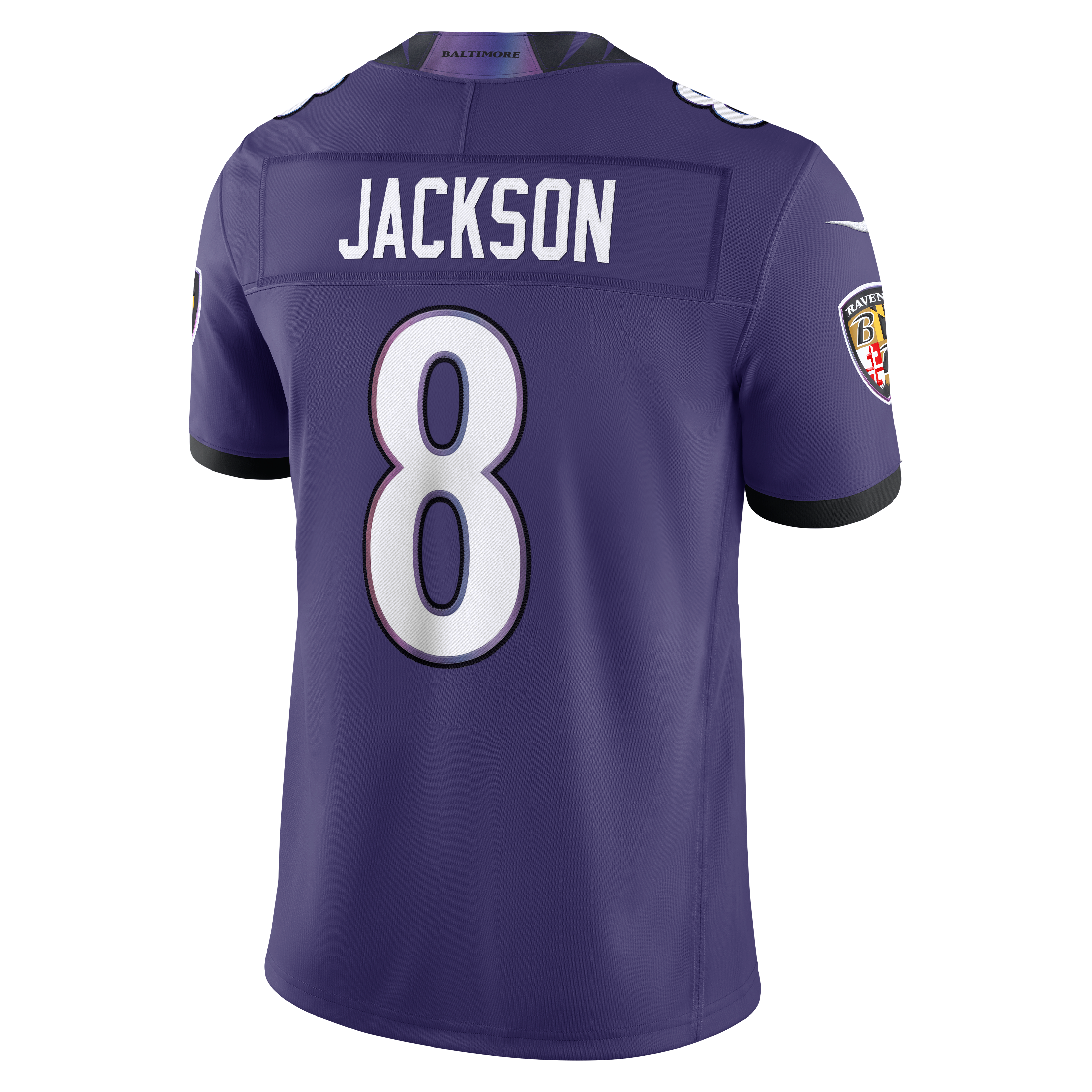 Lamar Jackson Baltimore Ravens Alternate Alternate Vapor F.U.S.E. Stitched Limited Jersey - Purple - Image 4