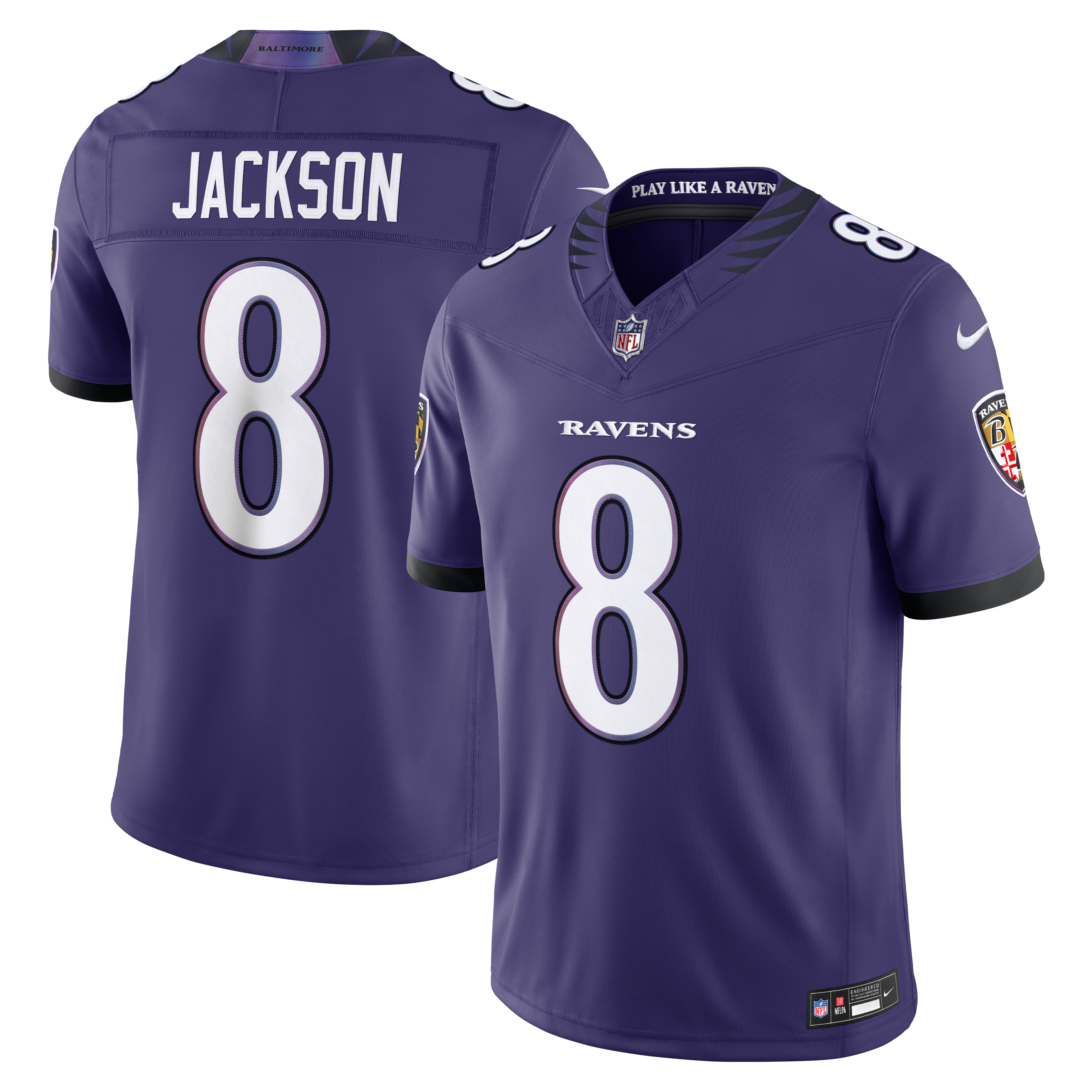 Lamar Jackson Baltimore Ravens Alternate Alternate Vapor F.U.S.E. Stitched Limited Jersey - Purple