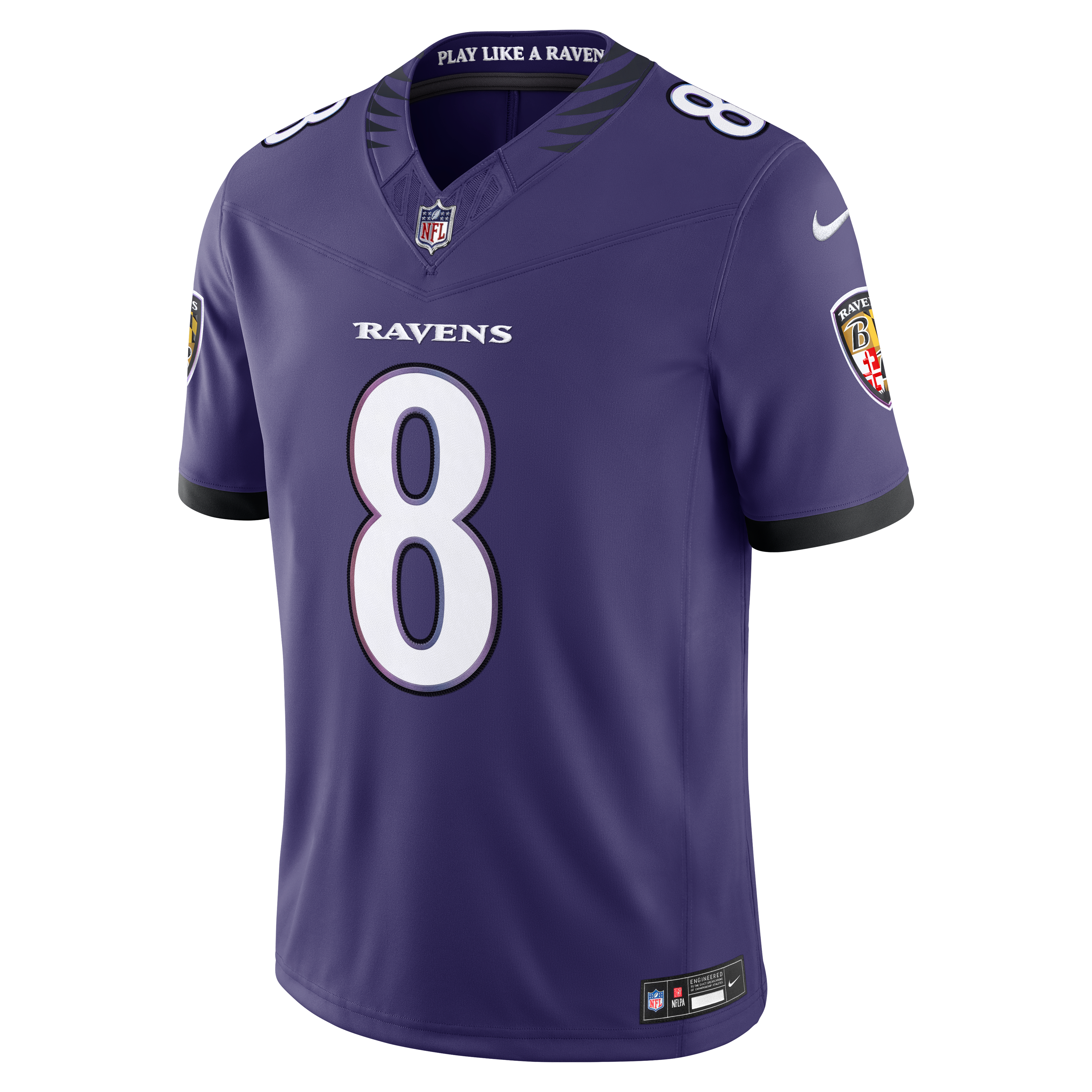 Lamar Jackson Baltimore Ravens Alternate Alternate Vapor F.U.S.E. Stitched Limited Jersey - Purple - Image 3