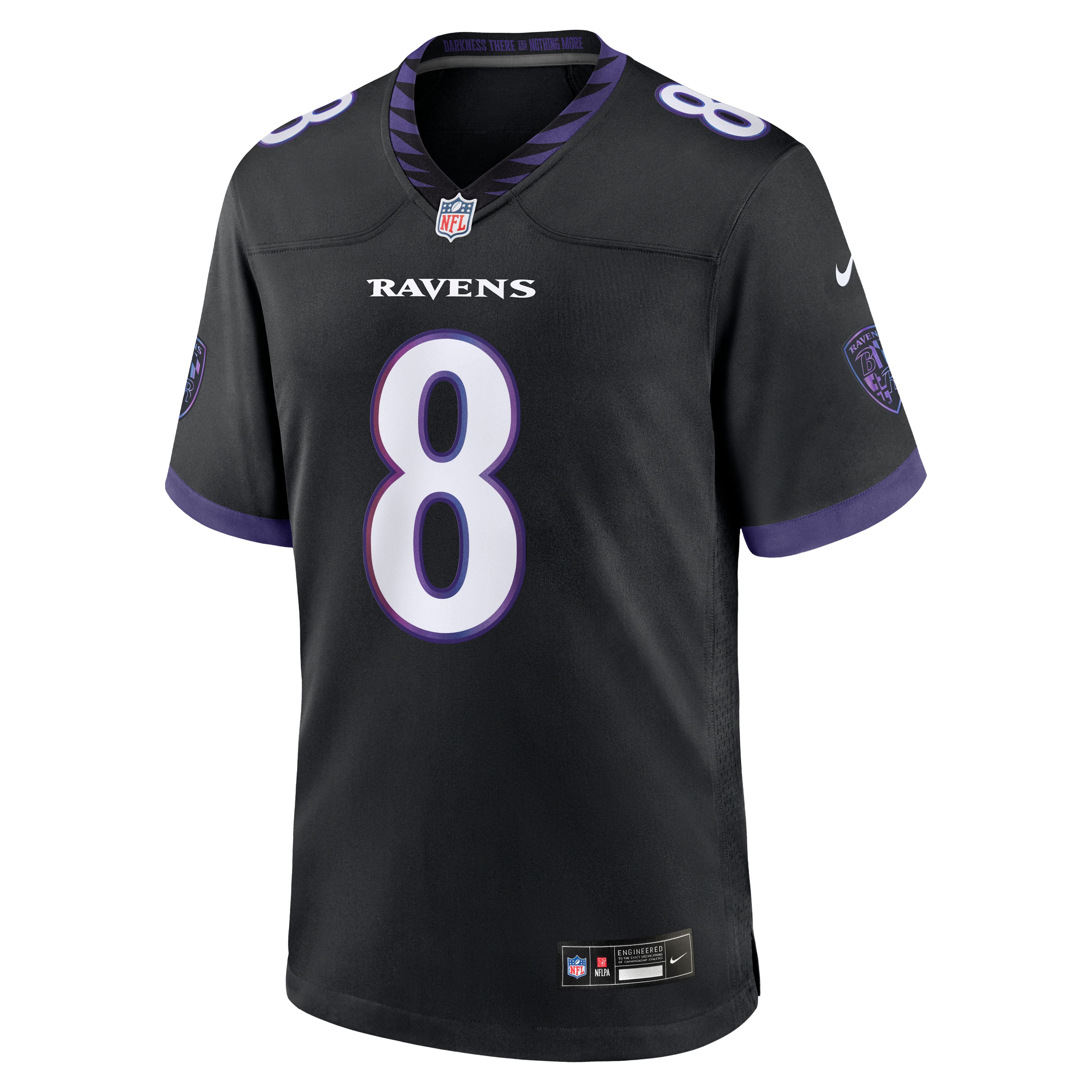 Lamar Jackson Baltimore Ravens Alternate Game Jersey - Black - Image 3