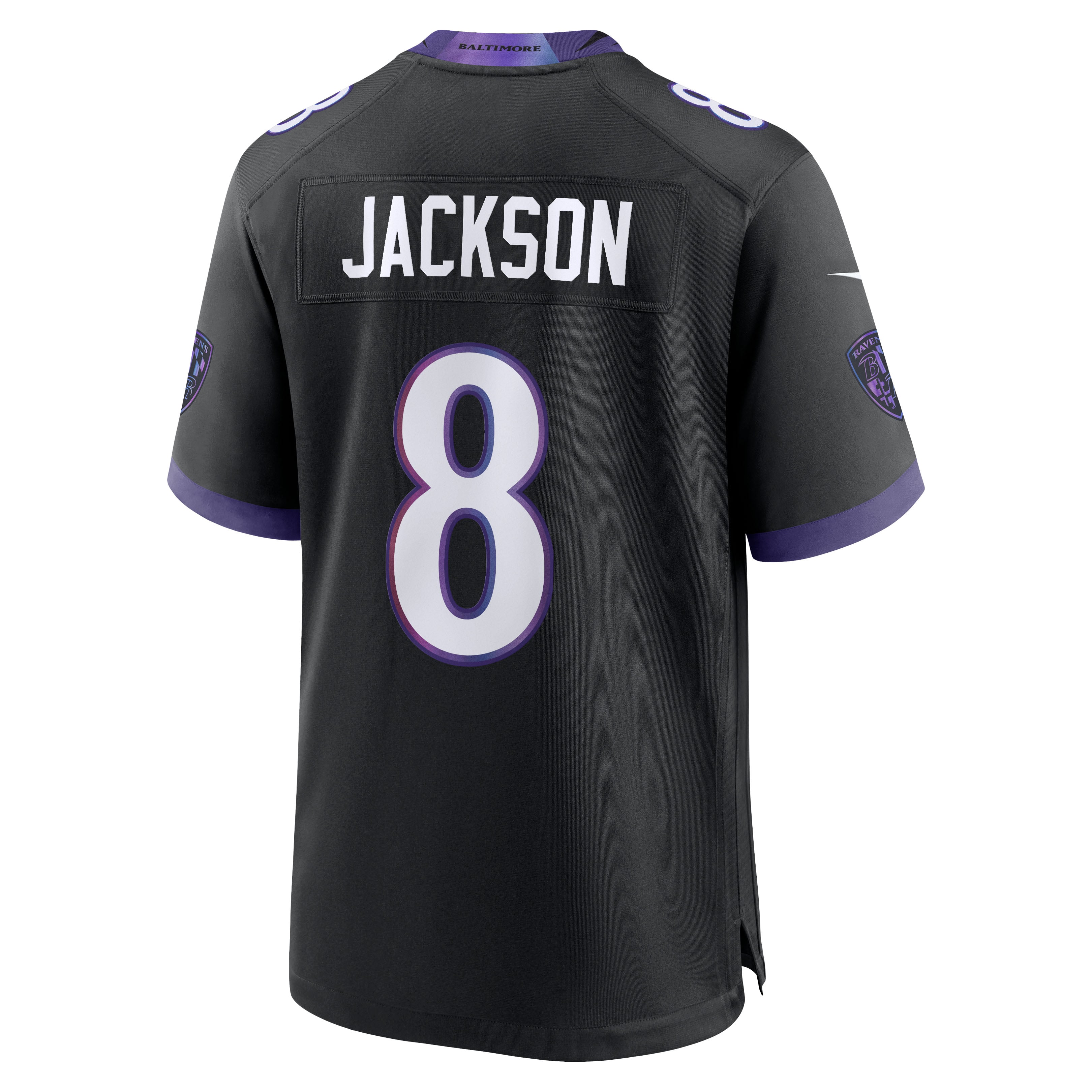 Lamar Jackson Baltimore Ravens Alternate Game Jersey - Black - Image 4