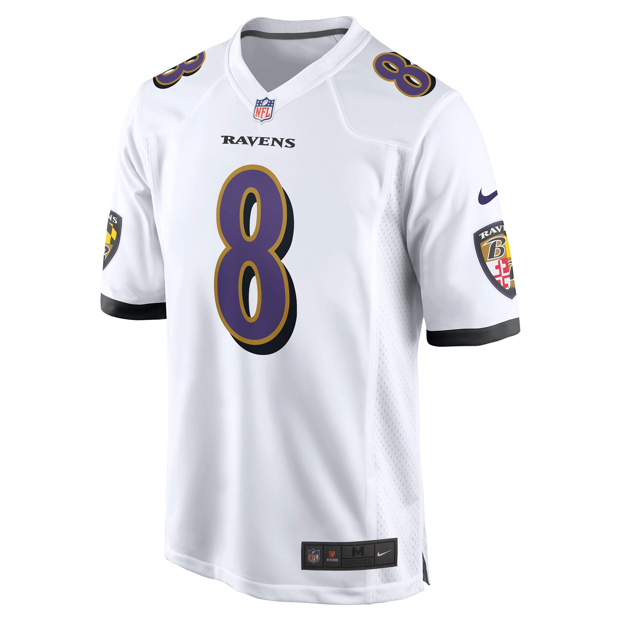 Lamar Jackson Baltimore Ravens Alternate Game Jersey - Black - White - Image 3