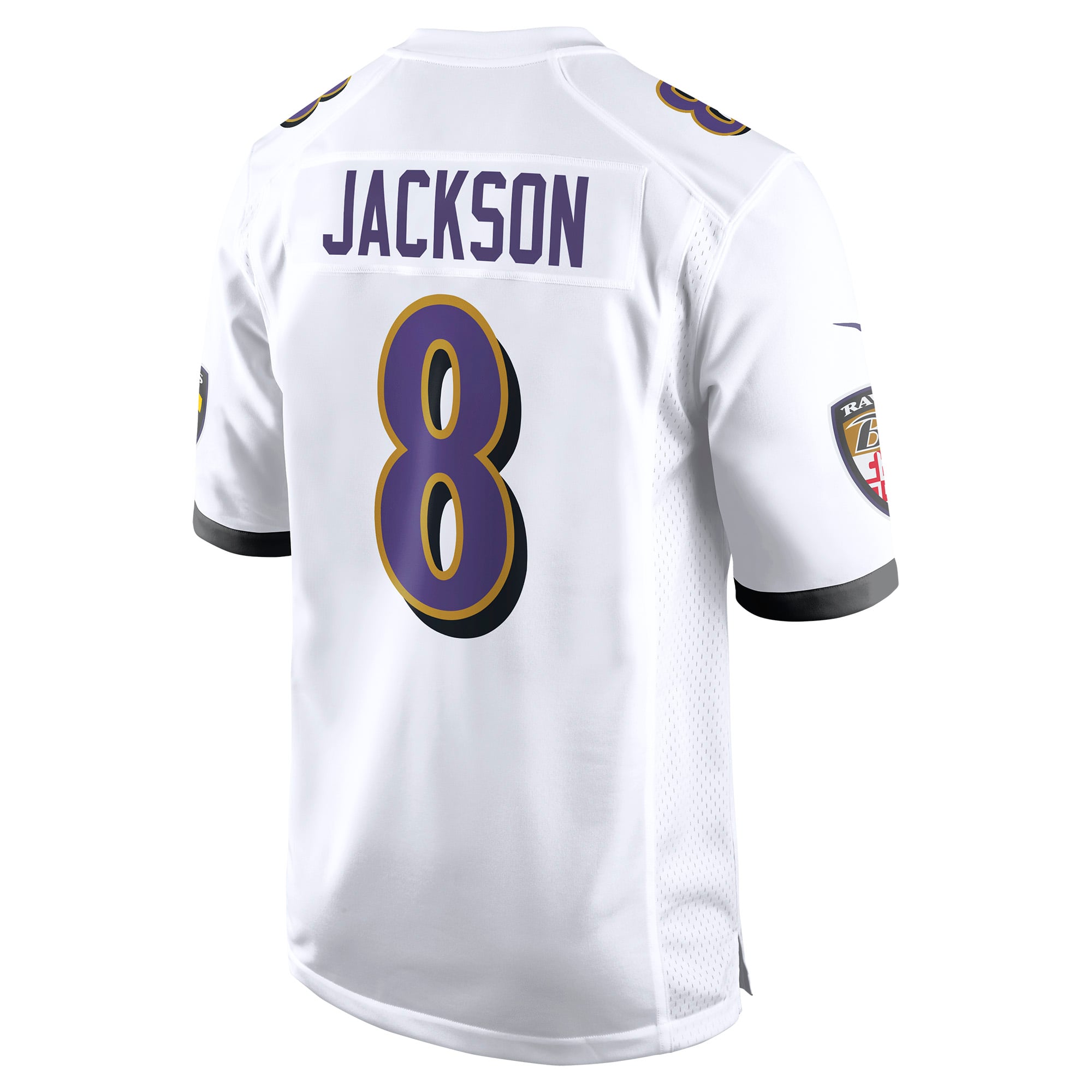 Lamar Jackson Baltimore Ravens Alternate Game Jersey - Black - White - Image 4