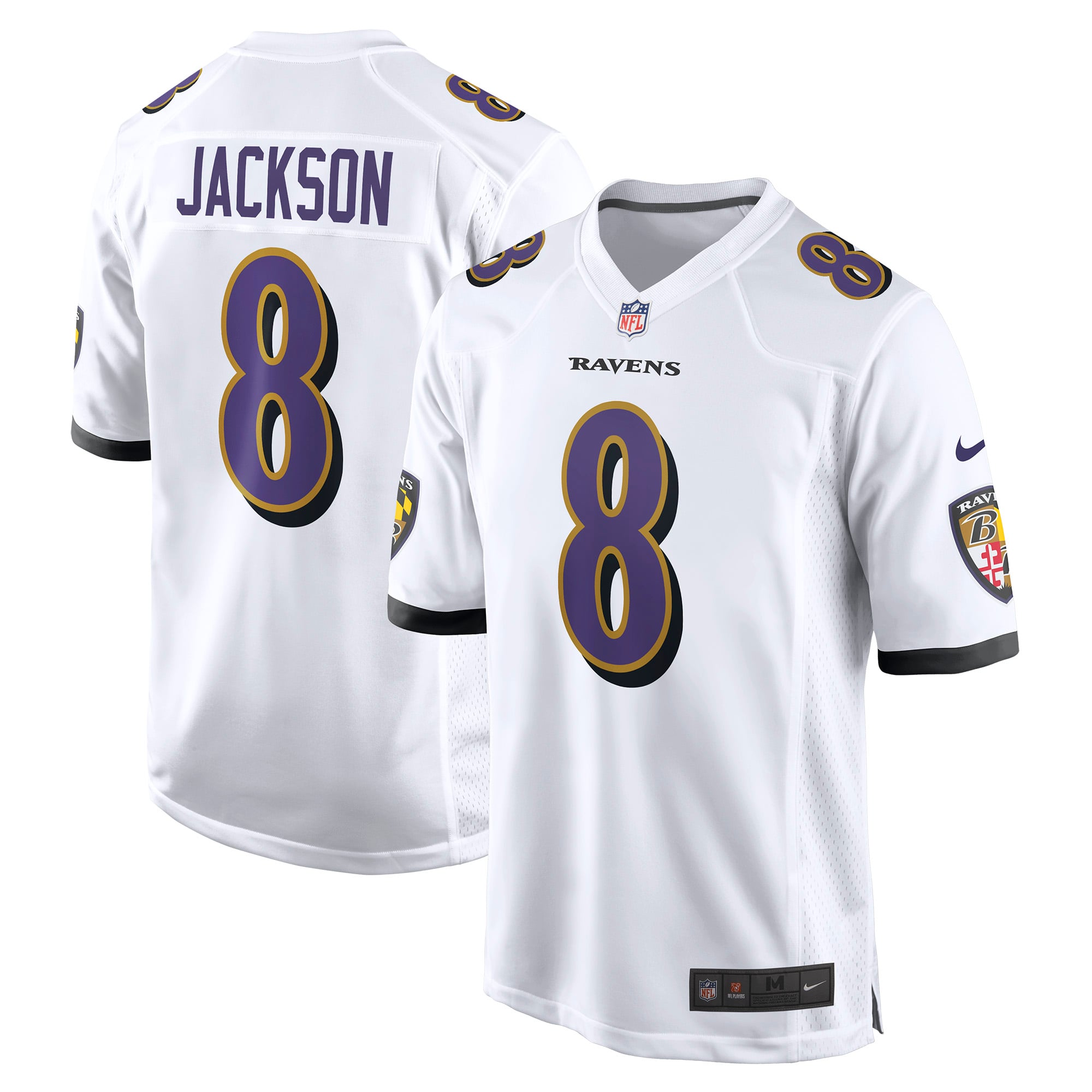 Lamar Jackson Baltimore Ravens Alternate Game Jersey - Black - White