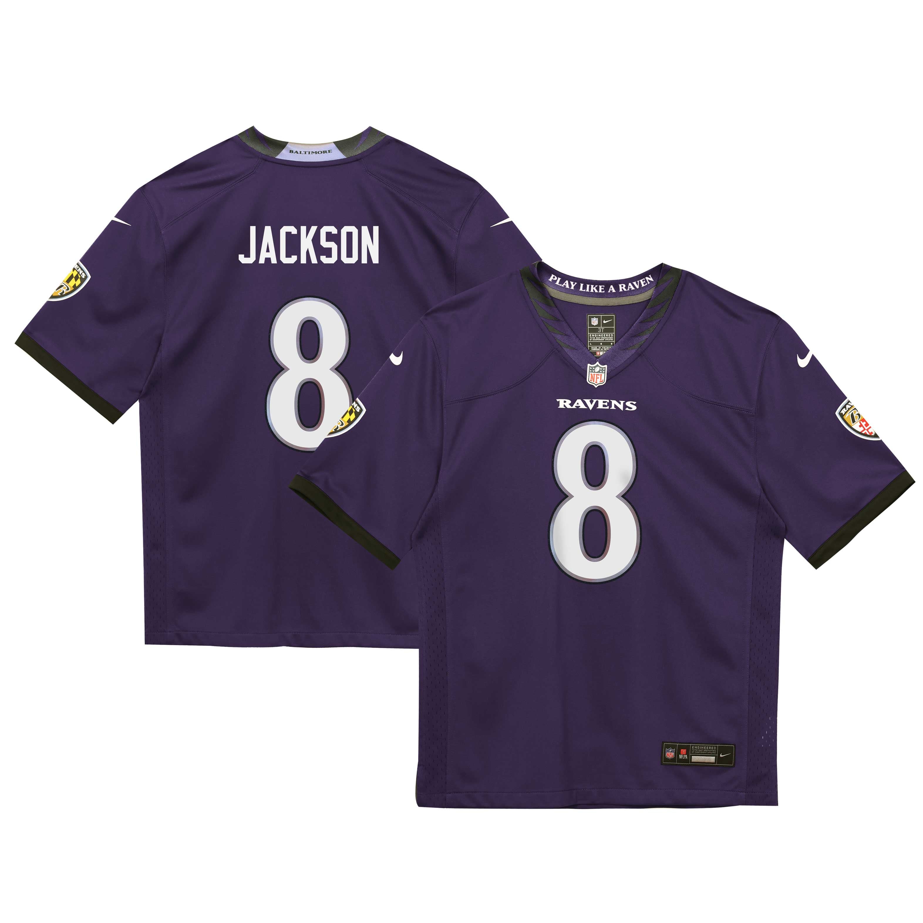 Lamar Jackson Baltimore Ravens Infant Team Game Jersey - Purple - Image 2