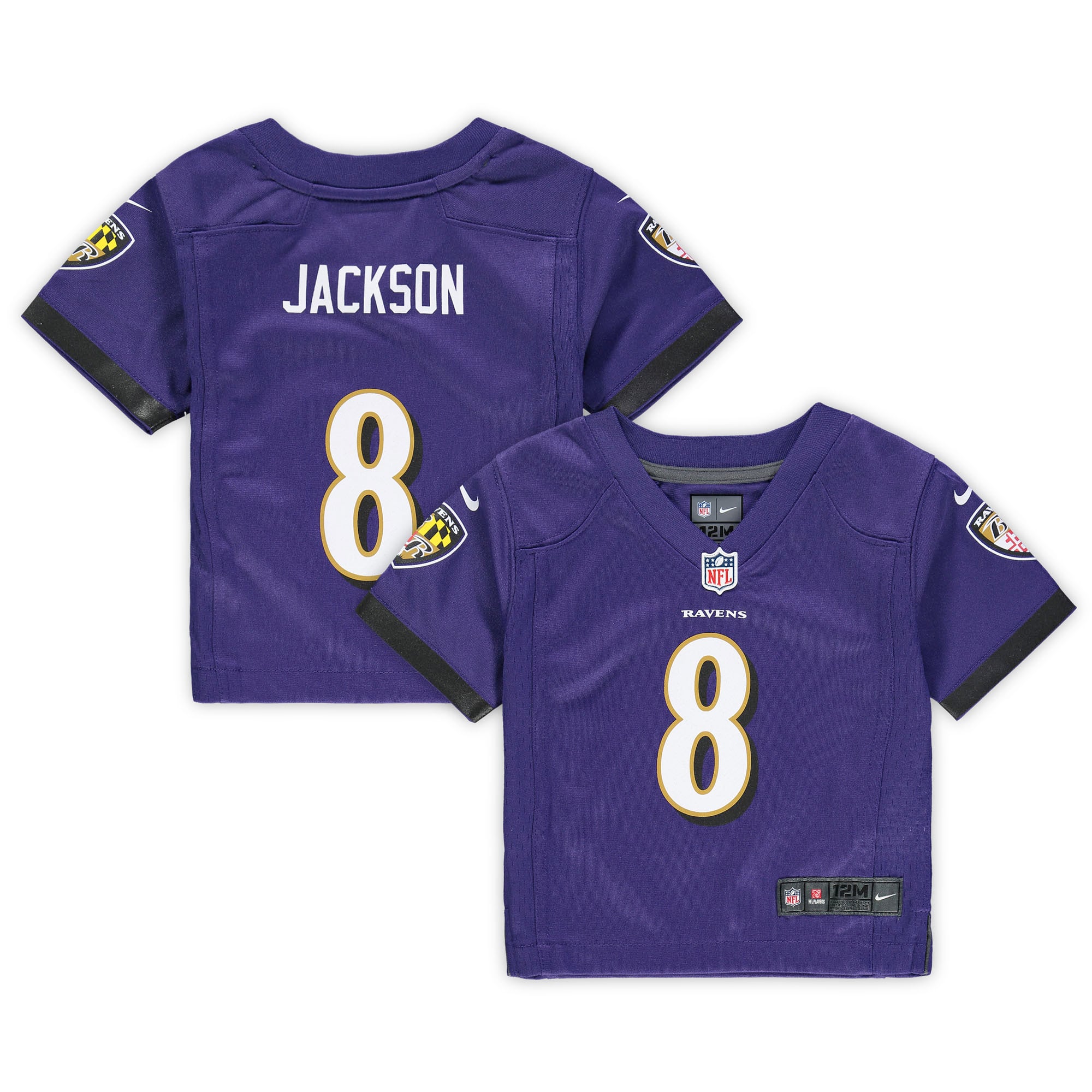 Lamar Jackson Baltimore Ravens Infant Team Player Game Jersey - Purple