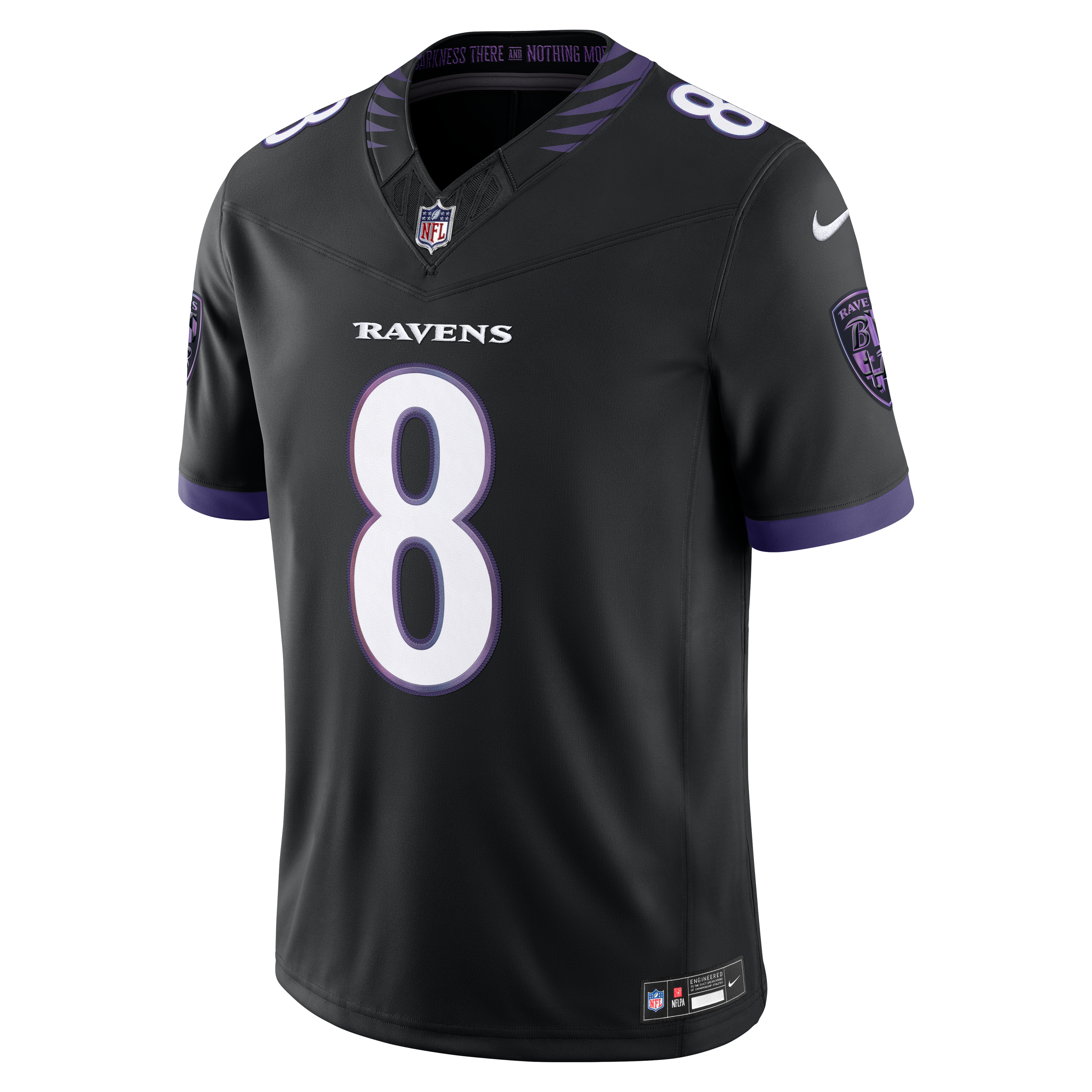 Lamar Jackson Baltimore Ravens Vapor F.U.S.E. Stitched Limited Jersey - Black - Image 3