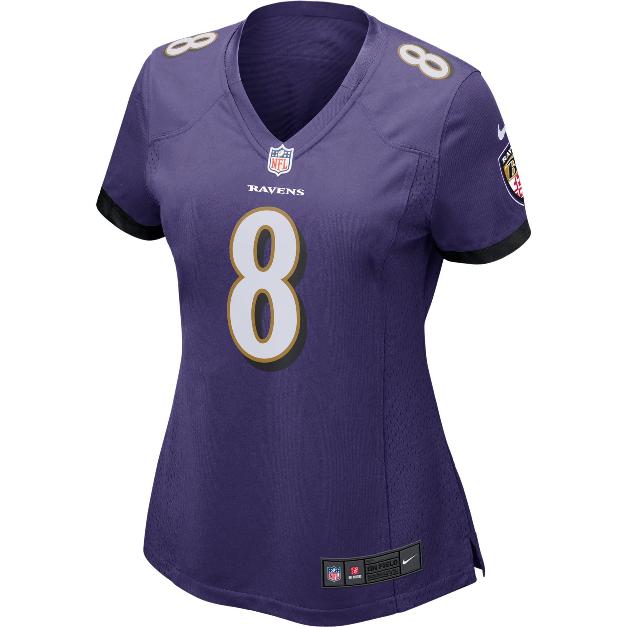 Lamar Jackson Baltimore Ravens Women's Game Jersey - Purple - Image 3