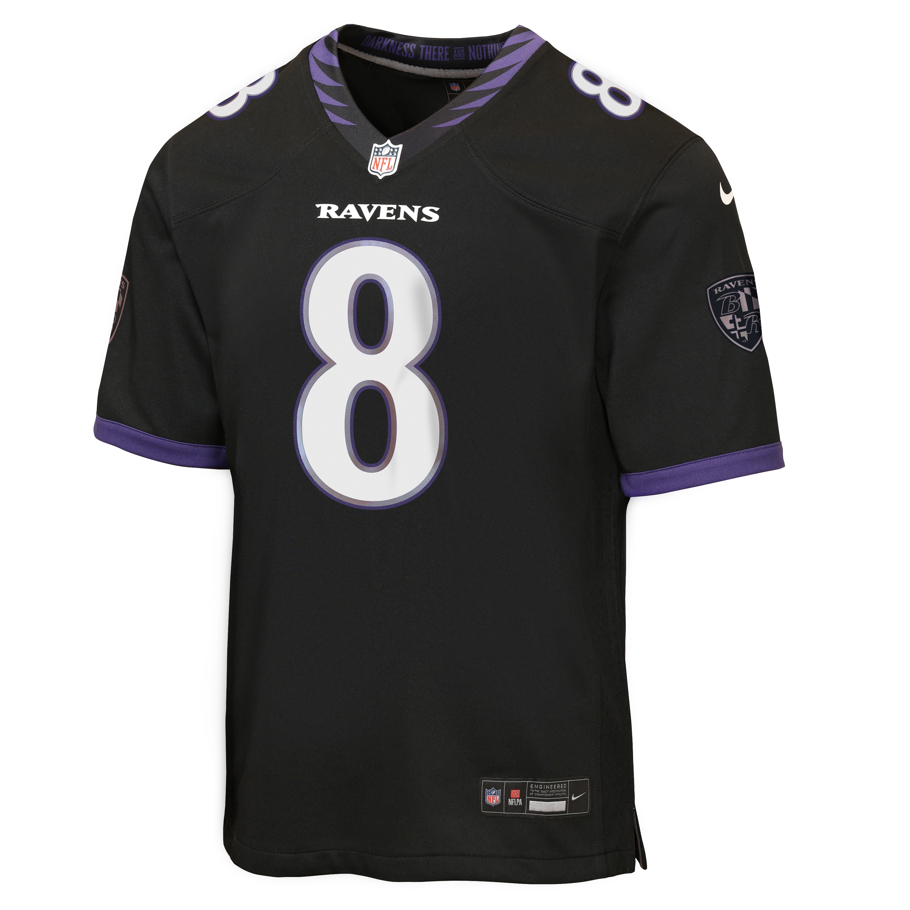 Lamar Jackson Baltimore Ravens Youth Alternate Game Jersey - Black - Image 3