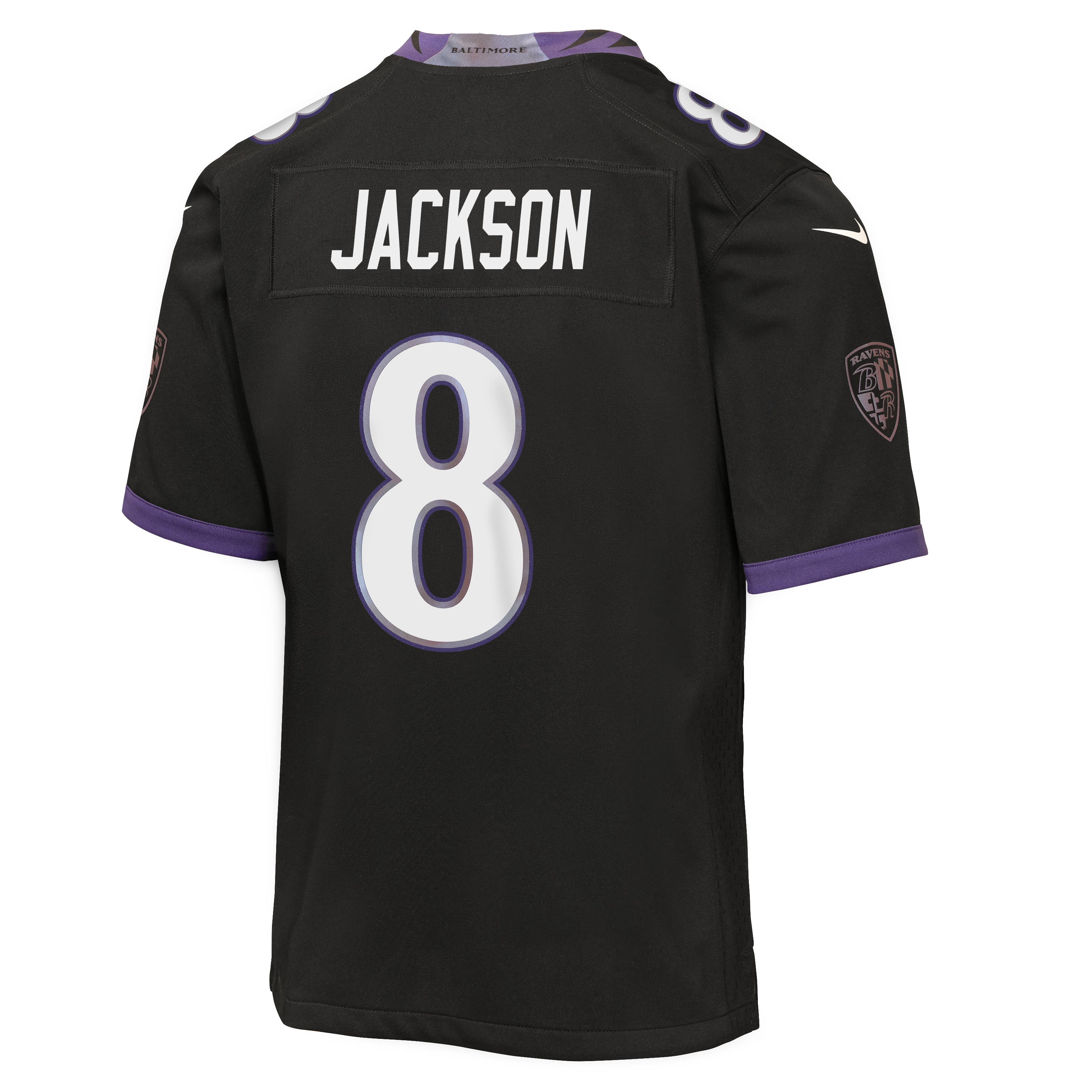 Lamar Jackson Baltimore Ravens Youth Alternate Game Jersey - Black - Image 4