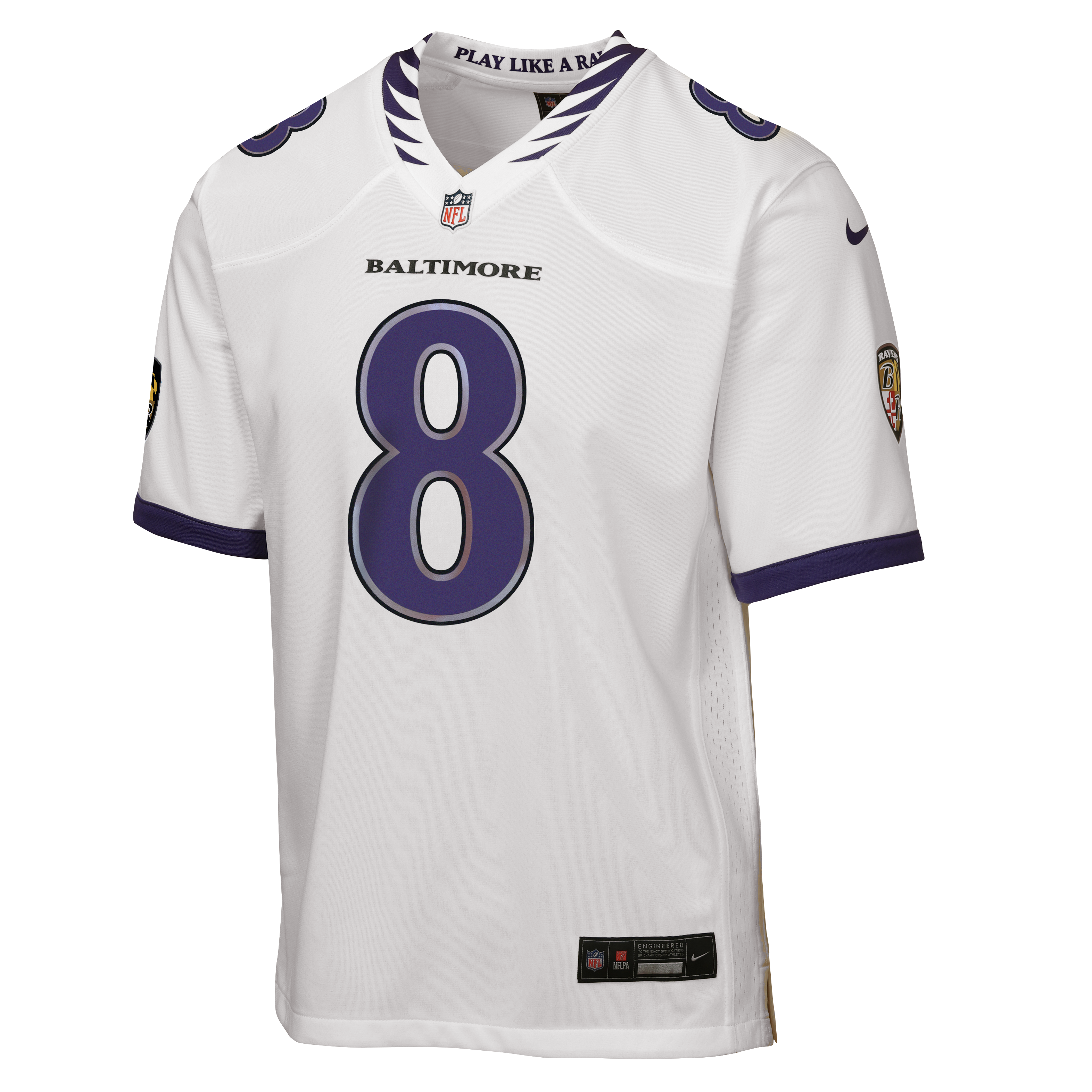 Lamar Jackson Baltimore Ravens Youth Game Jersey - White - Image 3