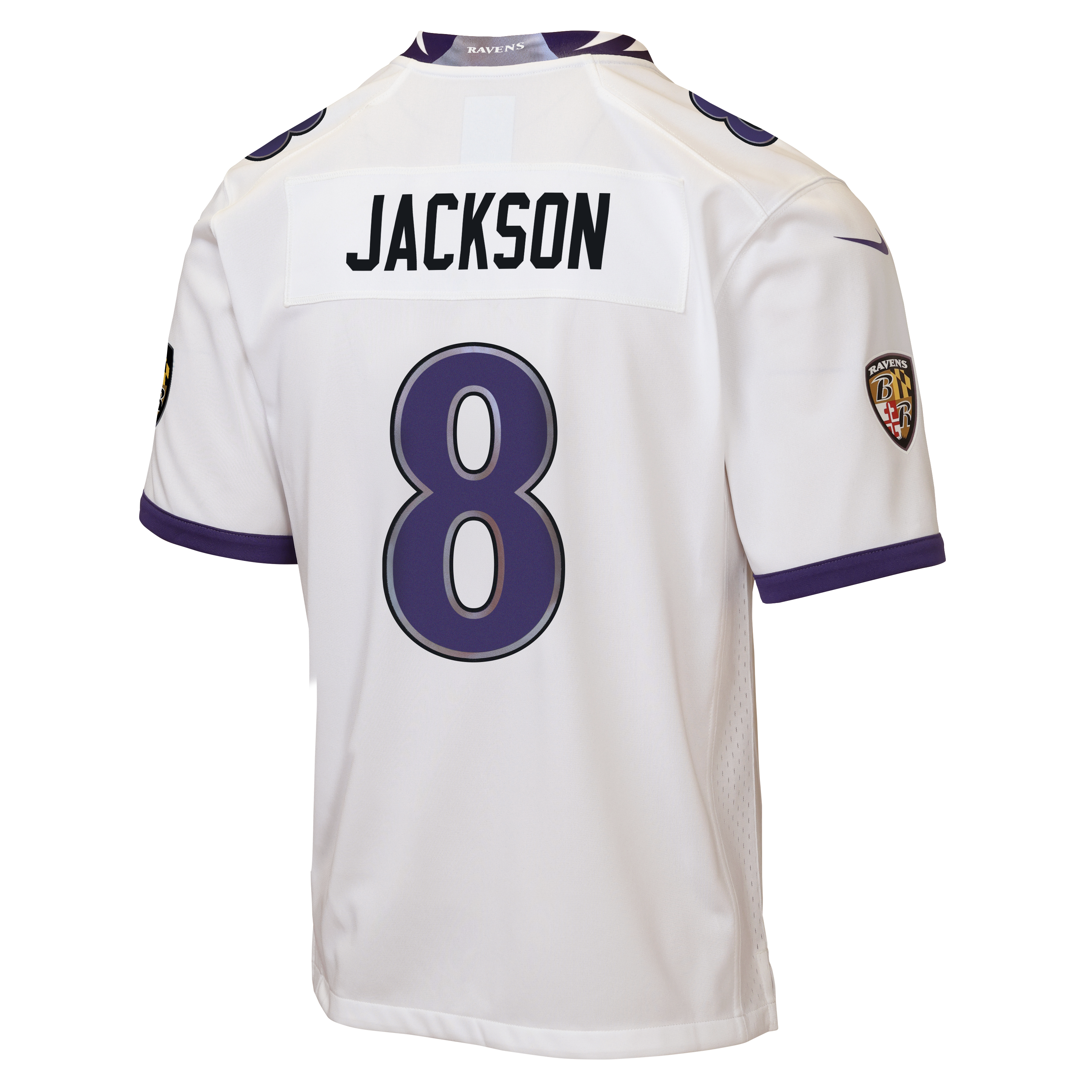 Lamar Jackson Baltimore Ravens Youth Game Jersey - White - Image 4