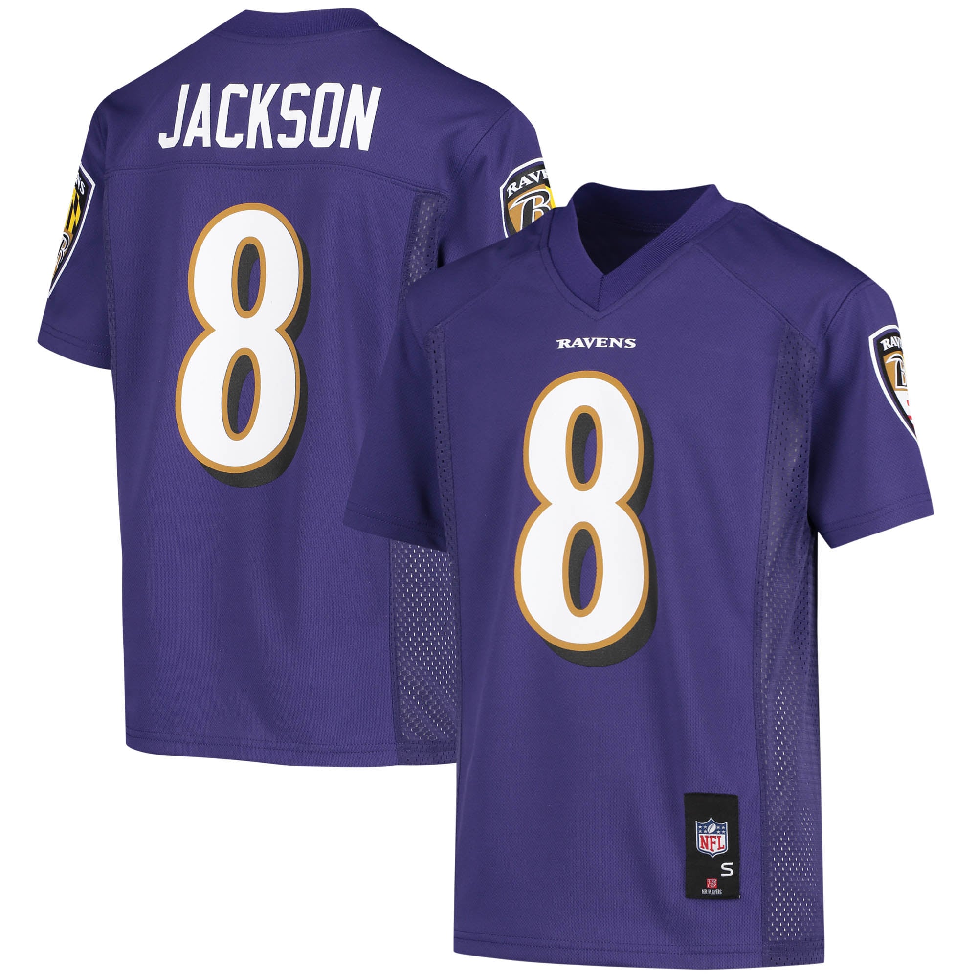 Lamar Jackson Baltimore Ravens Youth Jersey - Purple - Image 2