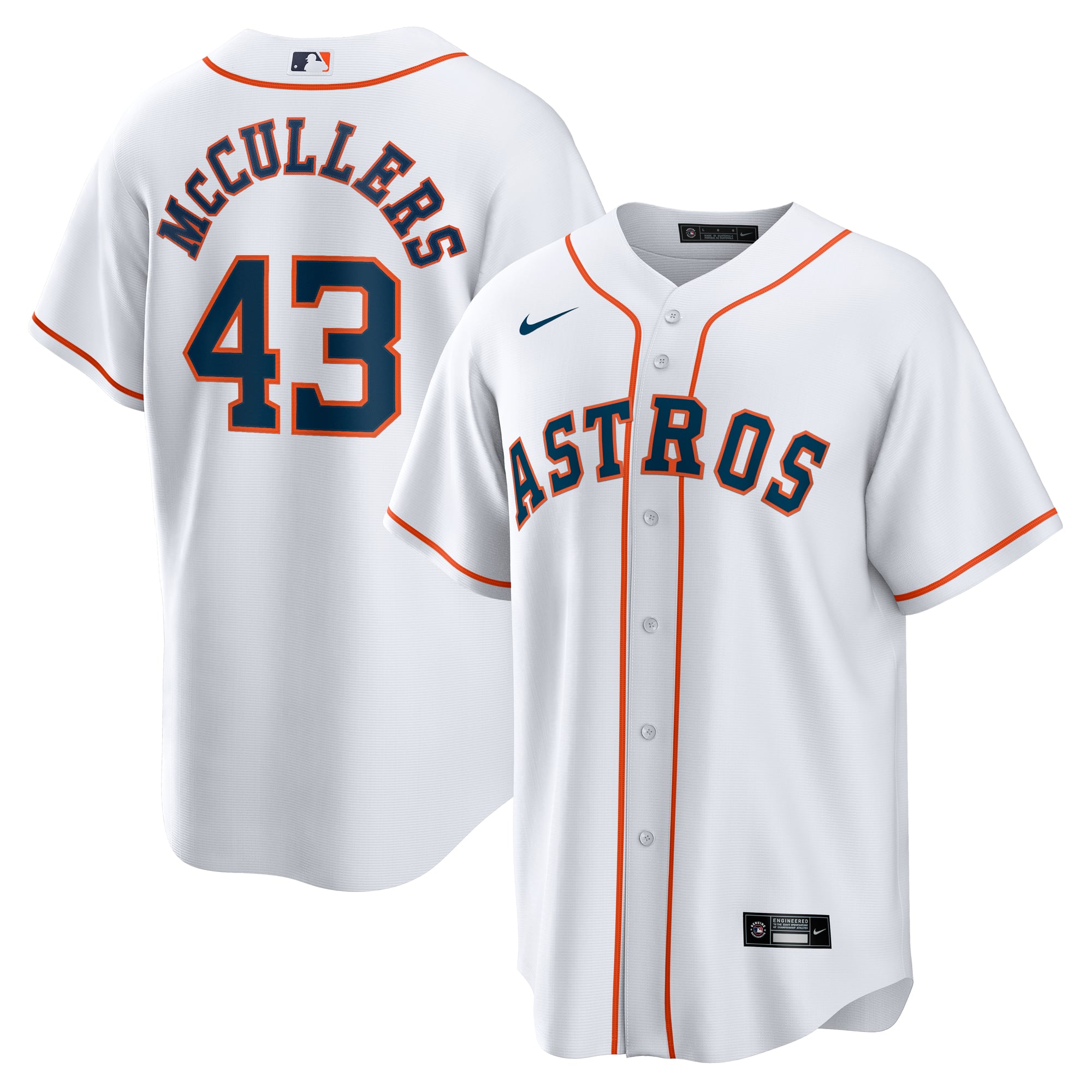 Lance McCullers Jr. Houston Astros Home Jersey - White - Image 2