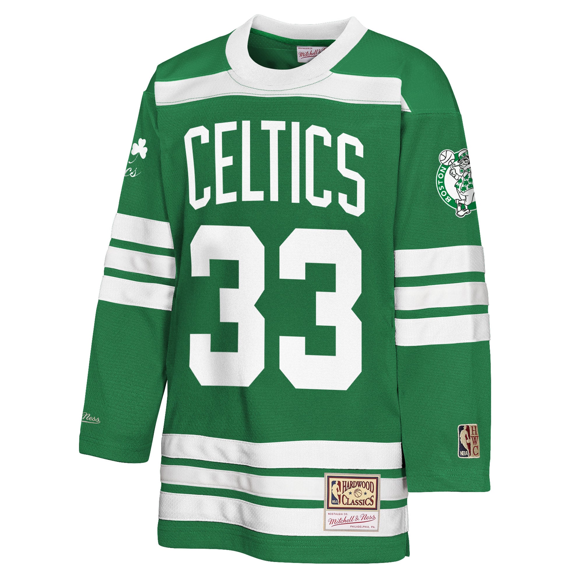 Larry Bird Boston Celtics Youth Maxxed Out 2.0 Fashion Hockey Jersey - Kelly Green - Image 3