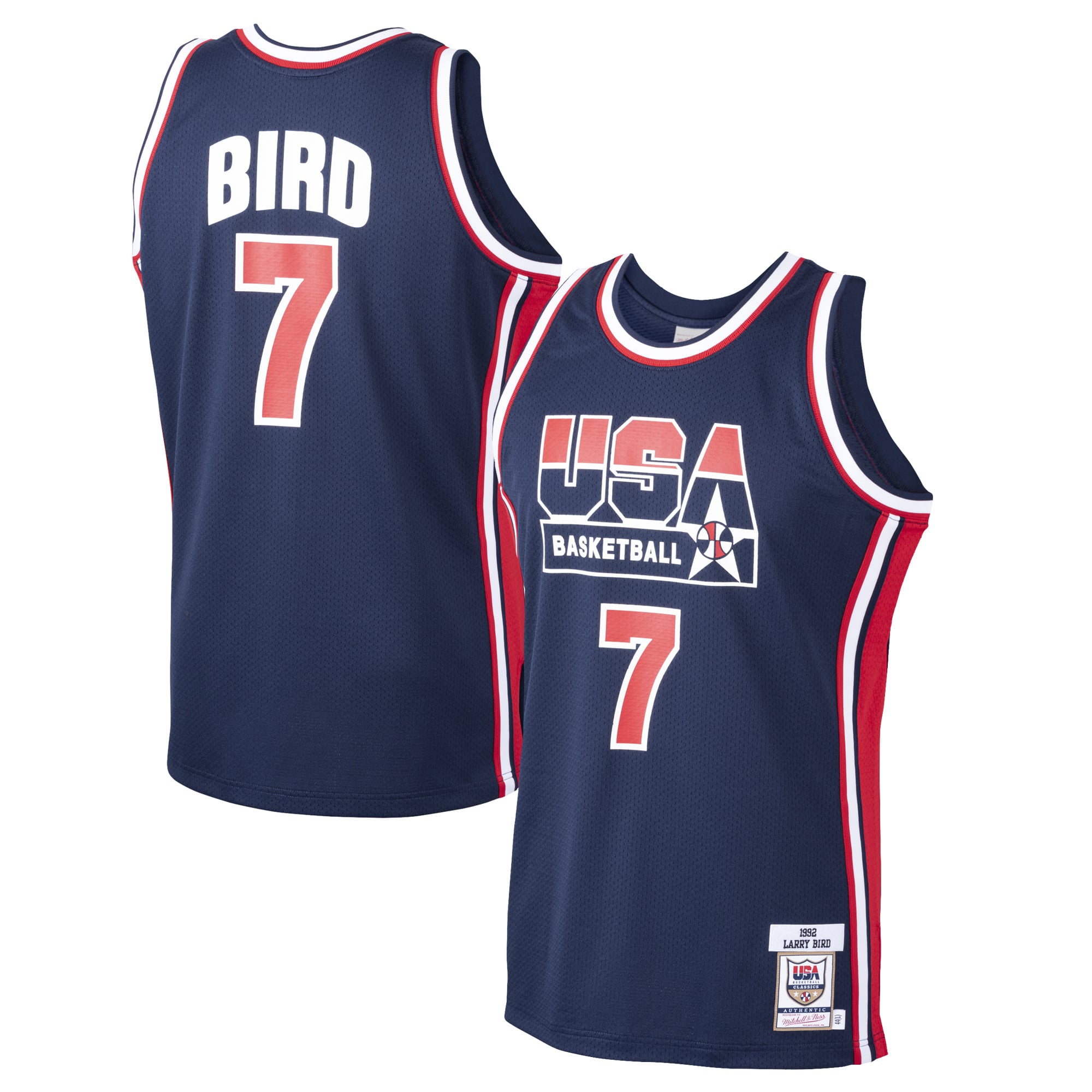 Larry Bird USA Basketball 1992 Dream Team Jersey - Navy - Image 2