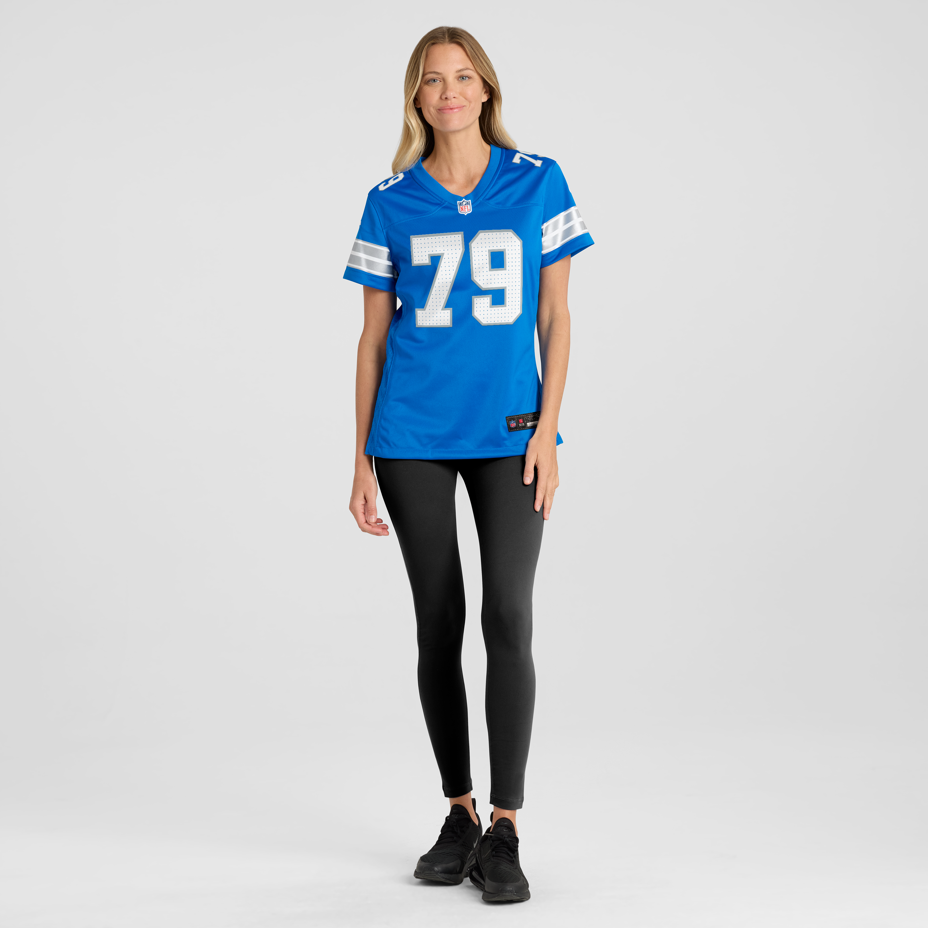 Larry Borom Detroit Lions Women's Team Game Jersey - Blue - Image 5