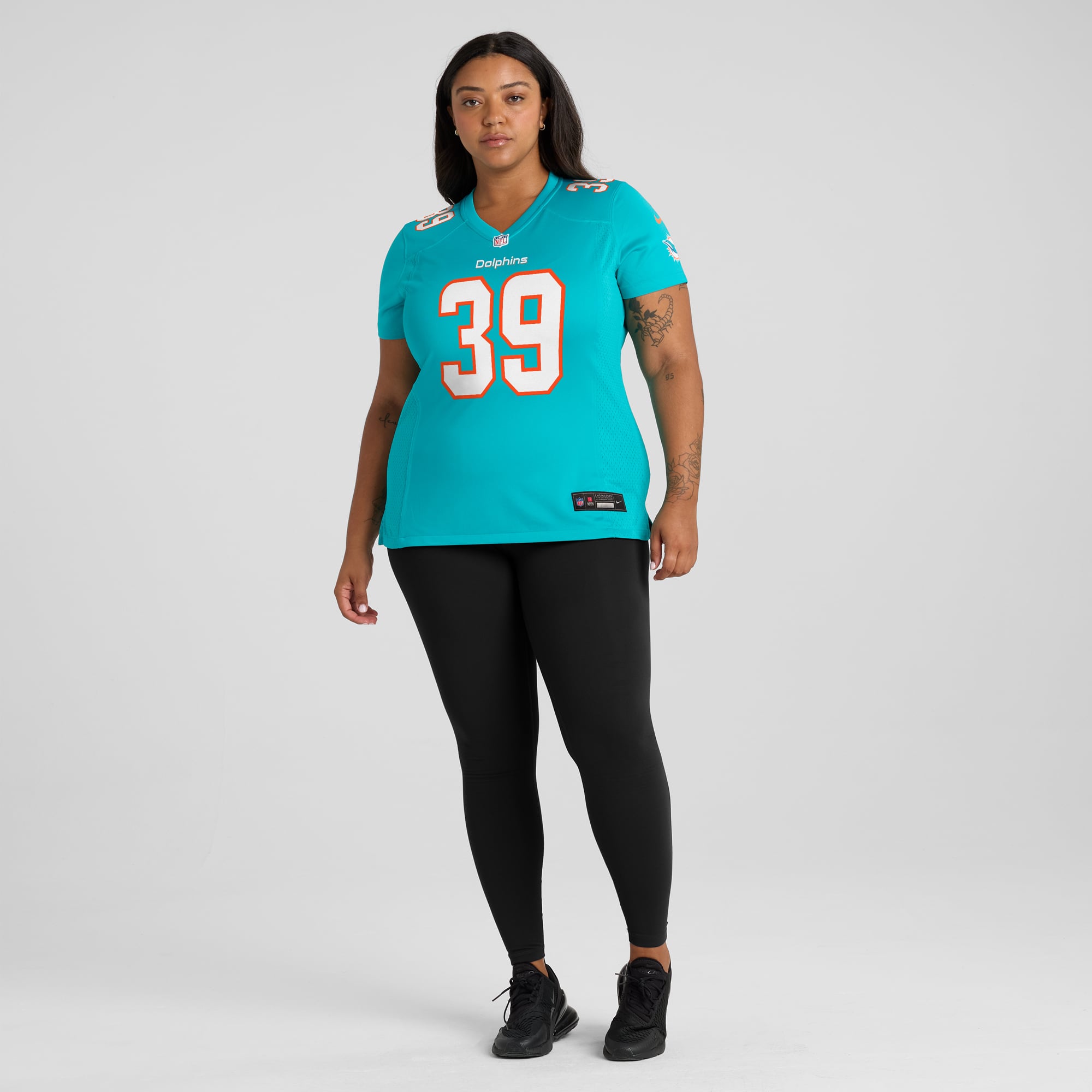 Larry Csonka Miami Dolphins Women's Retired Player Jersey - Aqua - Image 7