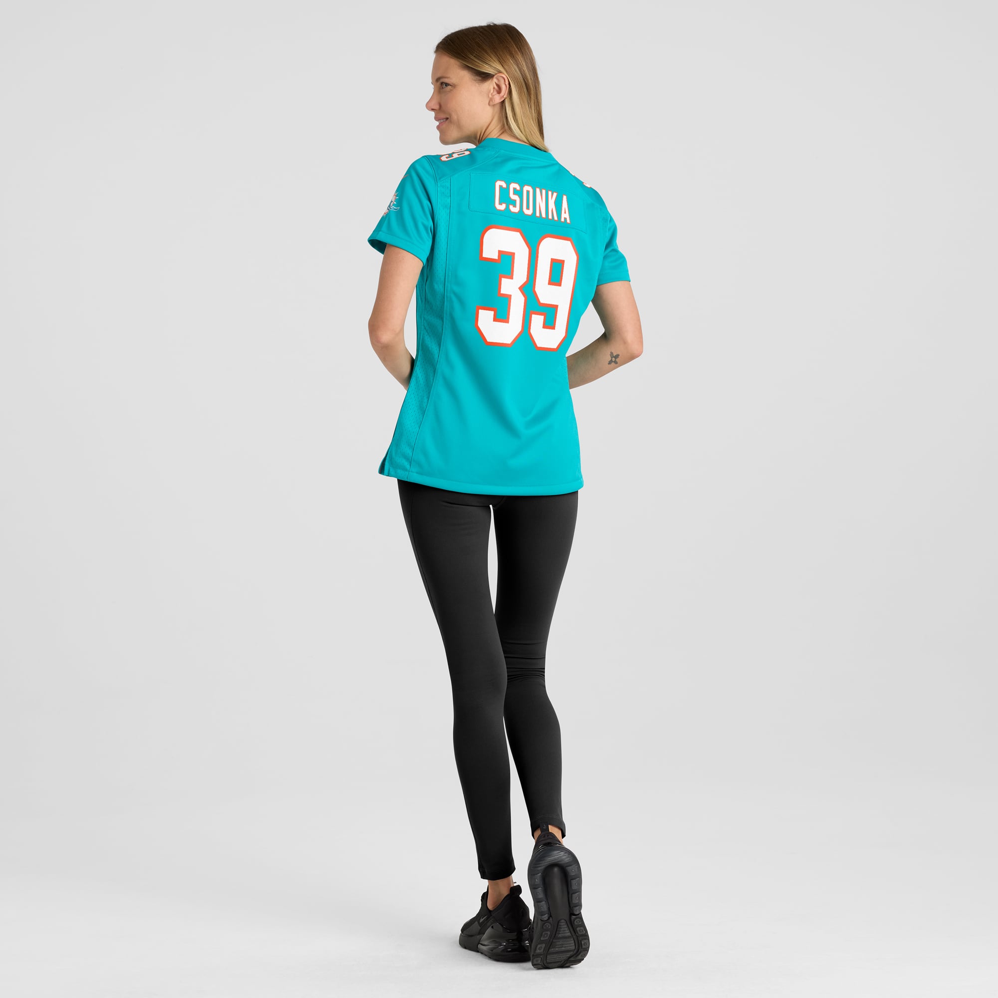 Larry Csonka Miami Dolphins Women's Retired Player Jersey - Aqua - Image 6