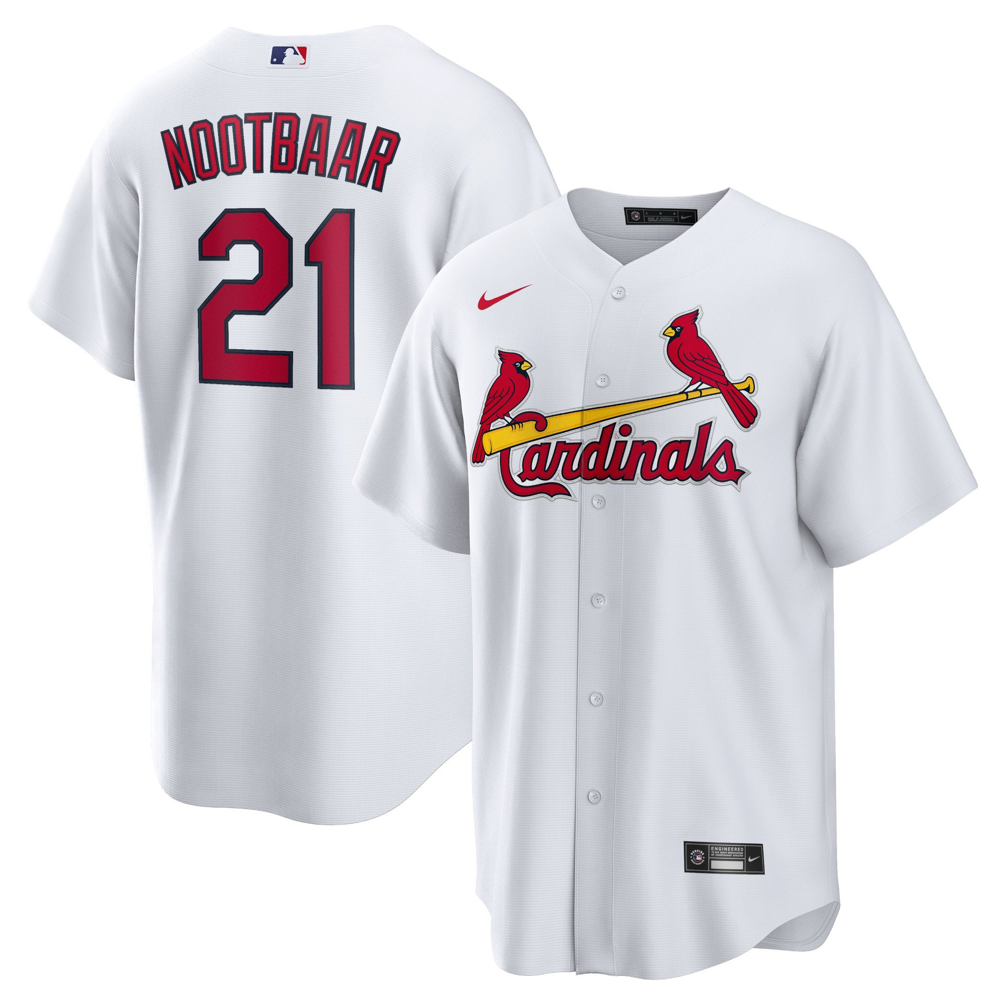 Lars Nootbaar St. Louis Cardinals Alternate Jersey - White - Image 2
