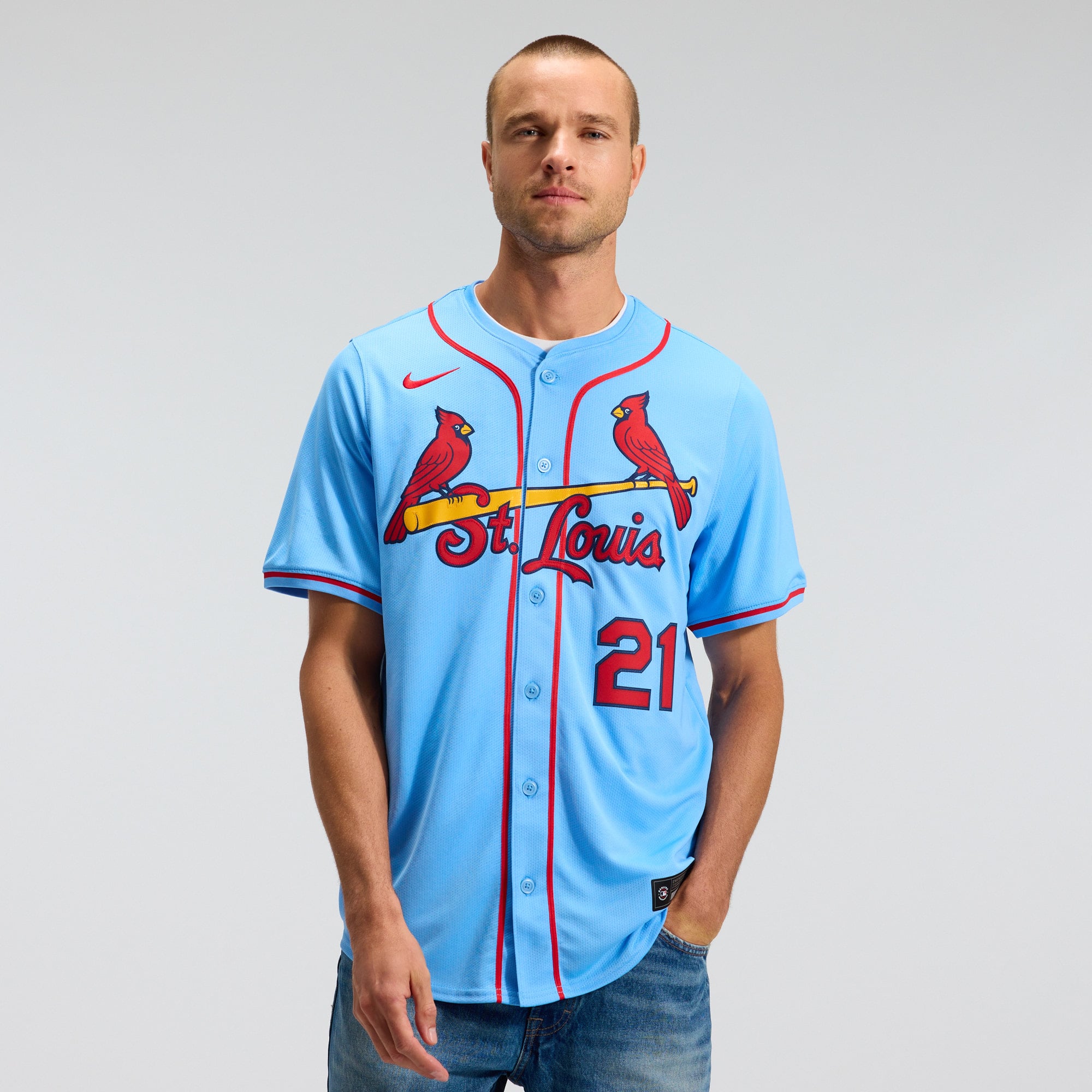 Lars Nootbaar St. Louis Cardinals Alternate Limited Jersey - Light Blue - Image 4