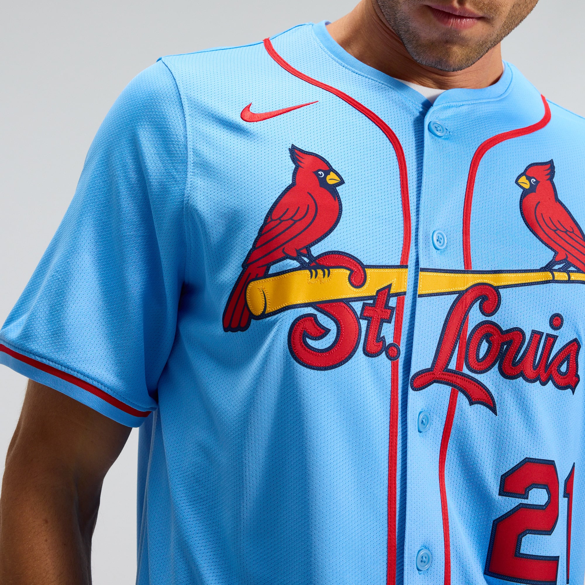 Lars Nootbaar St. Louis Cardinals Home Limited Player Jersey - Light Blue - Image 11