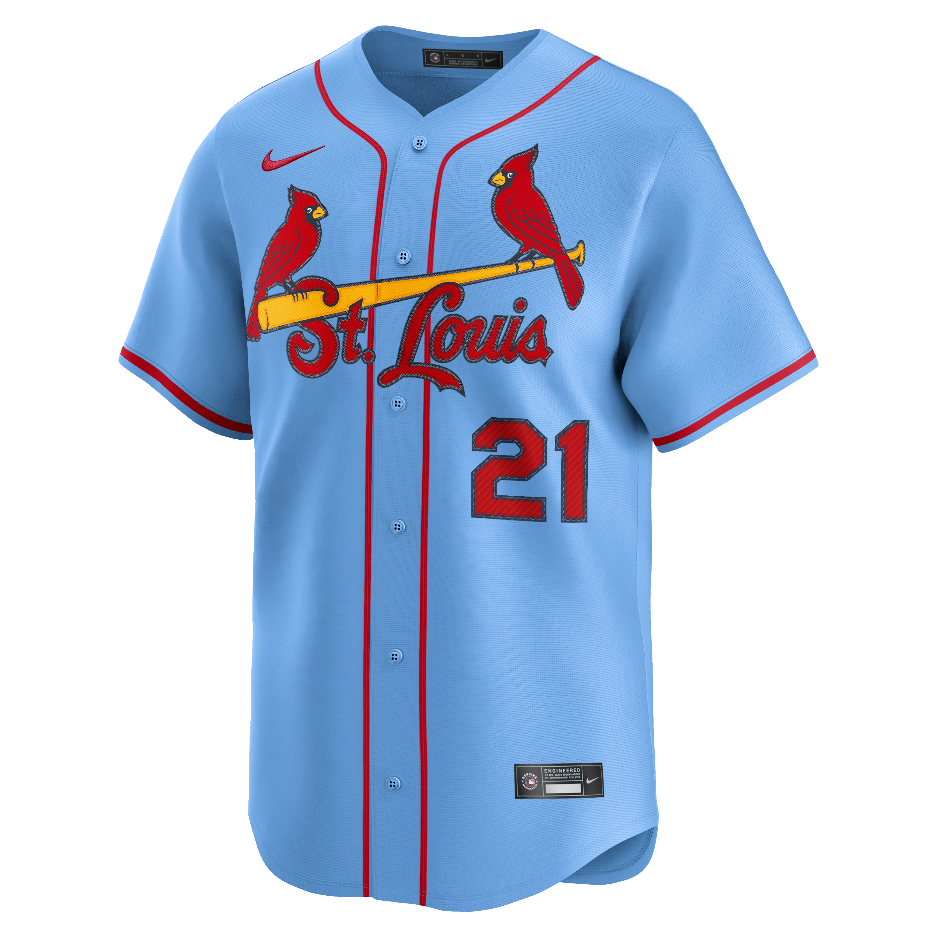 Lars Nootbaar St. Louis Cardinals Home Limited Player Jersey - Light Blue - Image 8