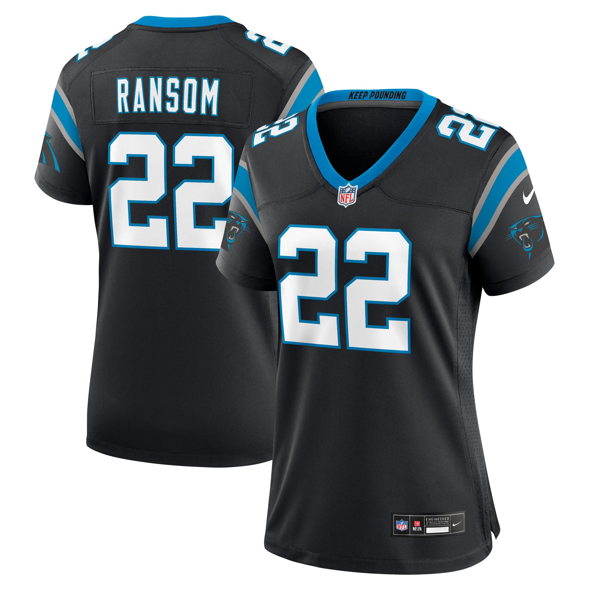 Lathan Ransom Carolina Panthers Women's Team Game Jersey - Black