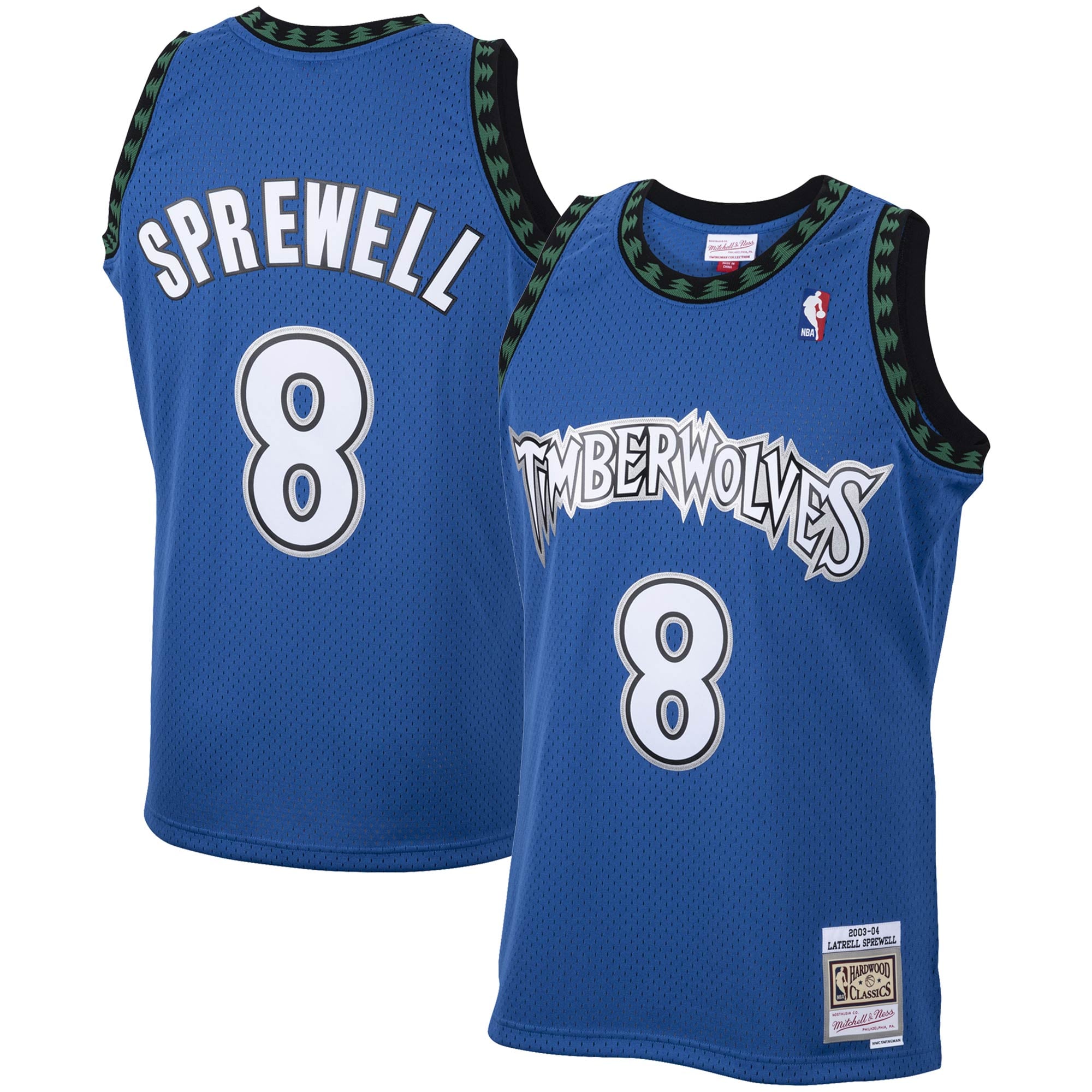 Latrell Sprewell Minnesota Timberwolves 2003/04 Hardwood Classics Swingman Jersey - Blue - Image 2