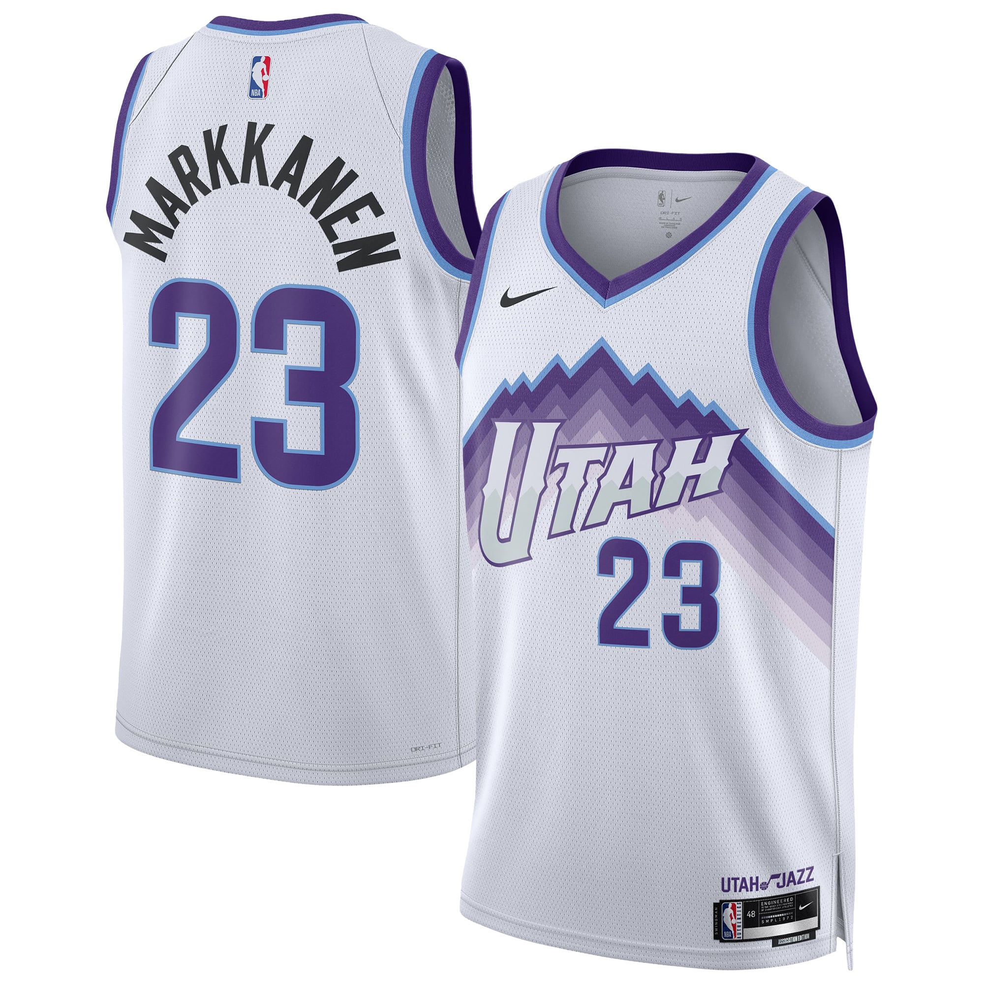 Lauri Markkanen Utah Jazz Unisex Swingman Jersey - Association Edition - White - Image 2