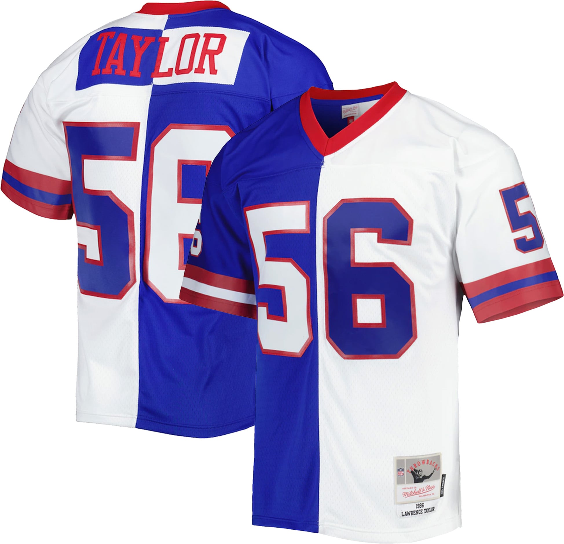 Lawrence Taylor New York Giants 1986 Split Legacy Jersey - Royal/White