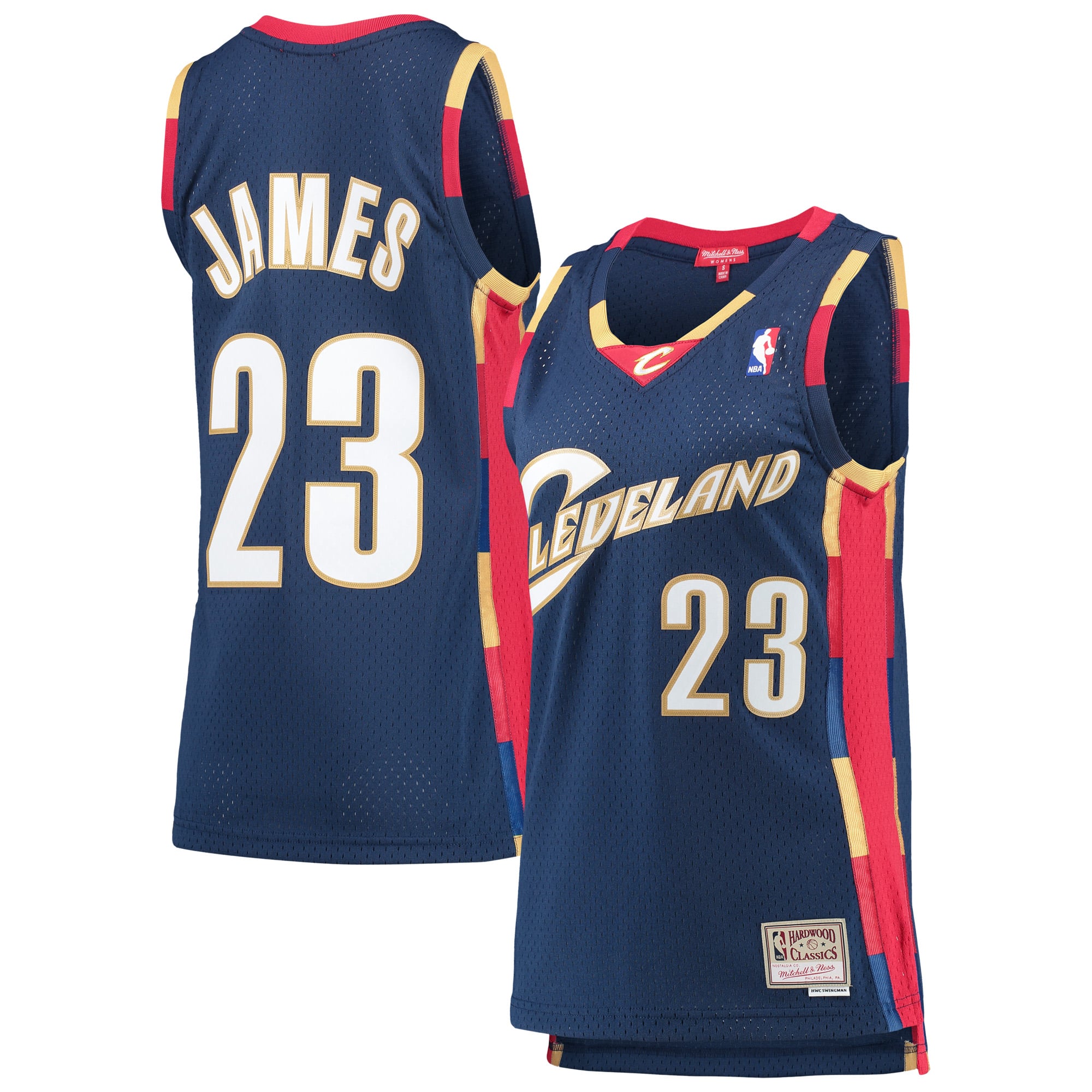 LeBron James Cleveland Cavaliers Women's Hardwood Classics Swingman Jersey - Navy - Image 2