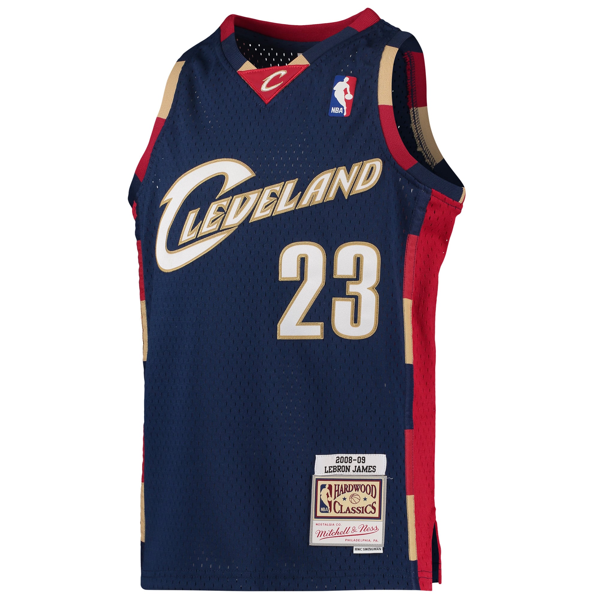 LeBron James Cleveland Cavaliers Youth 2003-04 Hardwood Classics Swingman Jersey - Wine - Navy - Image 3