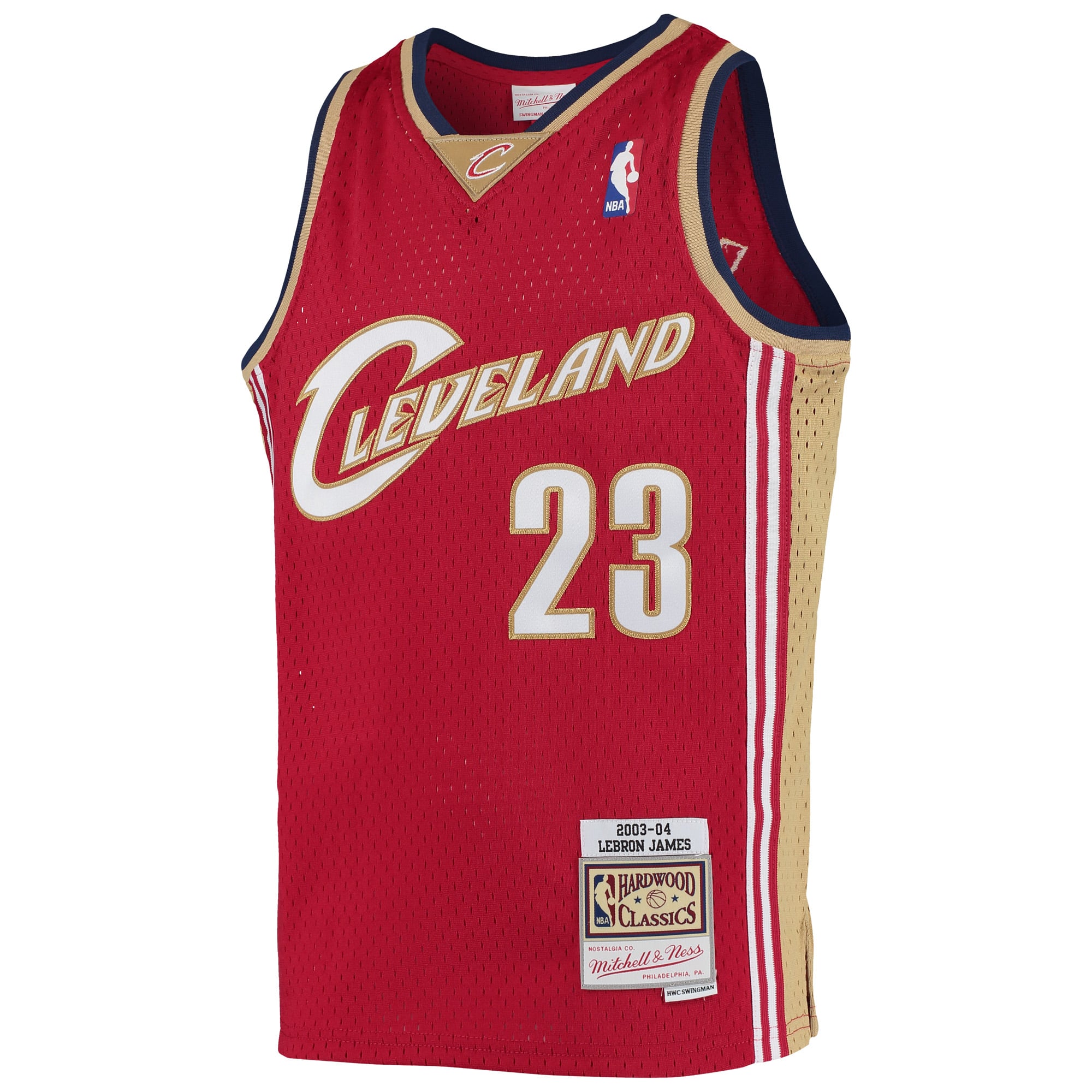 LeBron James Cleveland Cavaliers Youth 2003-04 Hardwood Classics Swingman Jersey - Wine - Red - Image 3