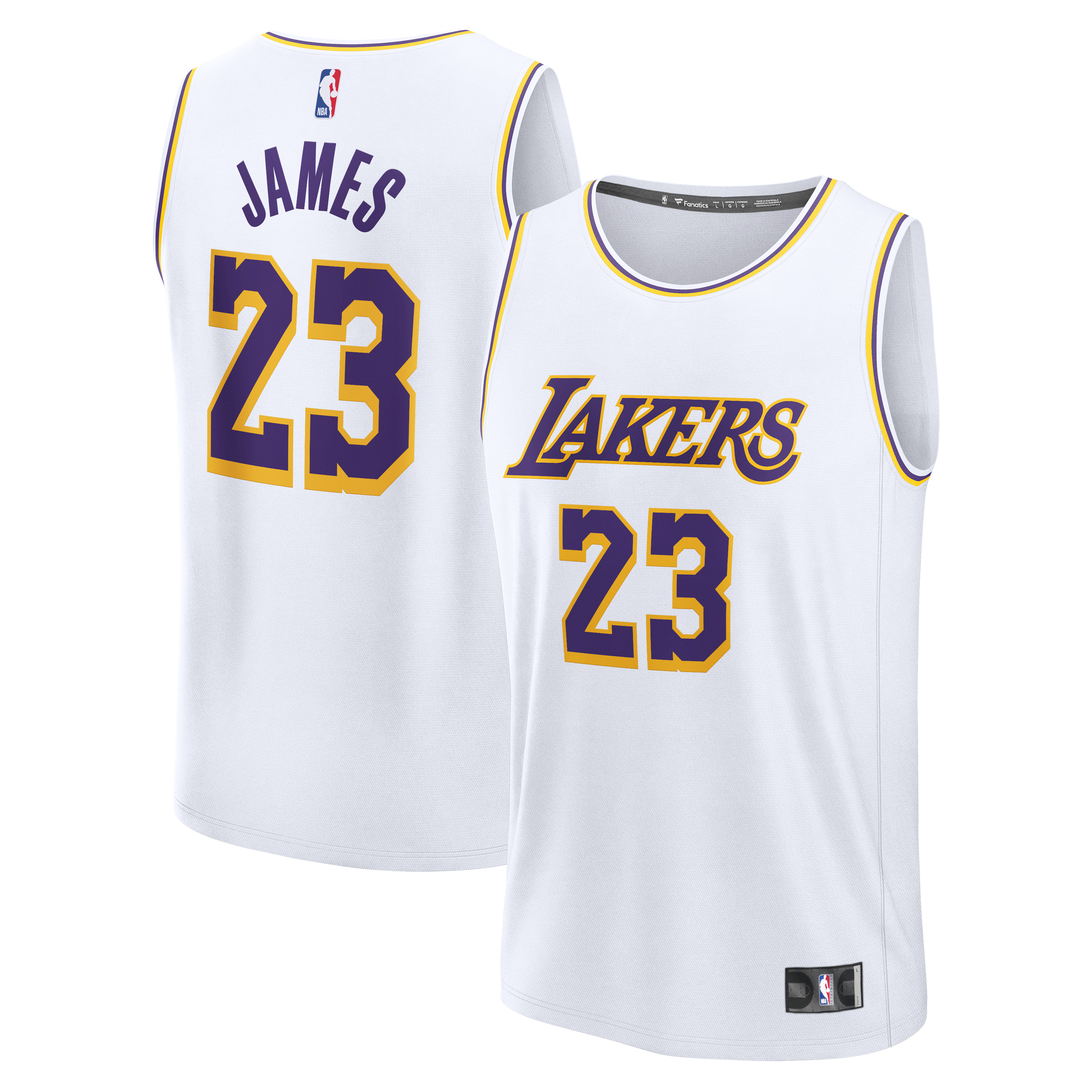 LeBron James Los Angeles Lakers Fast Break Player Jersey - Association Edition - White