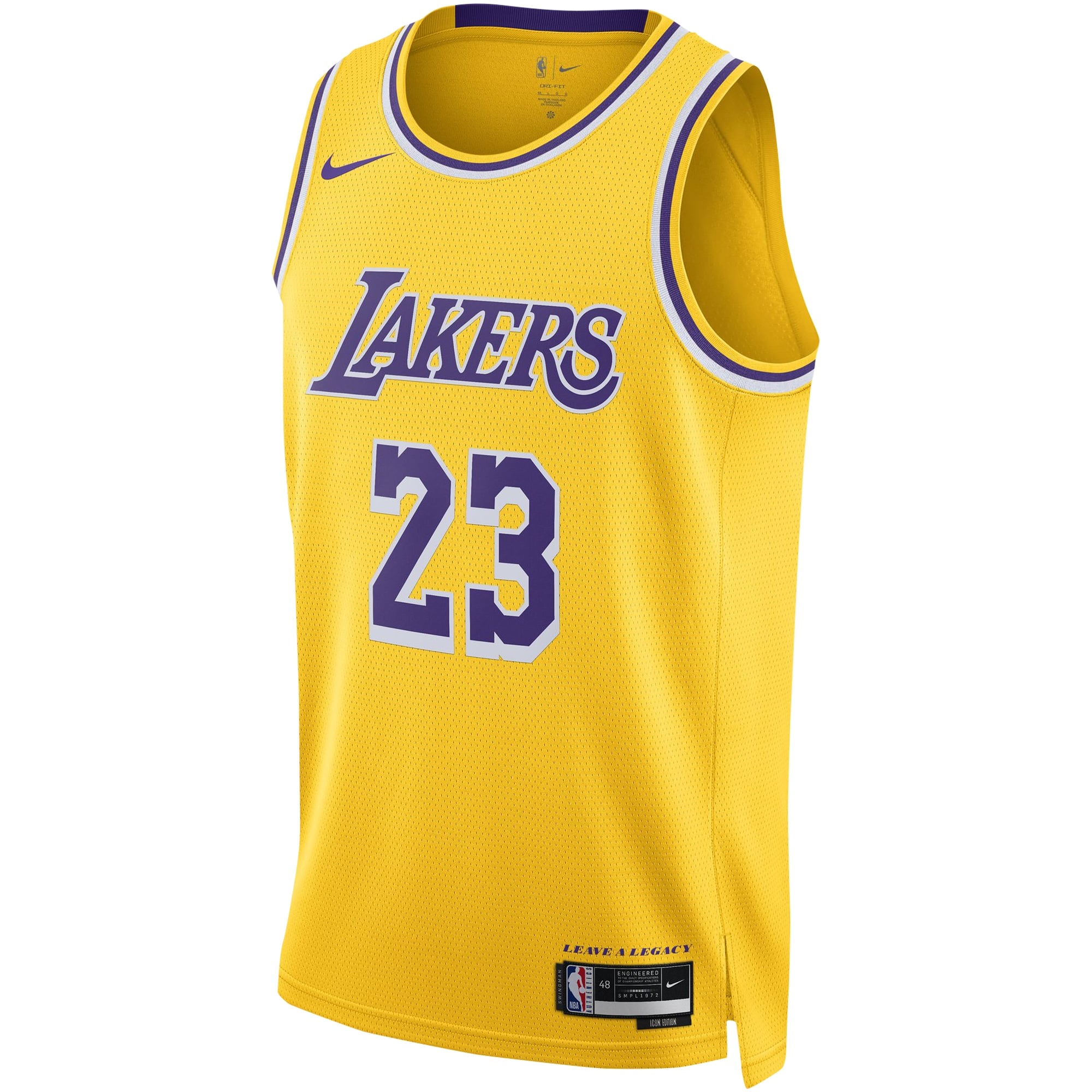 LeBron James Los Angeles Lakers Unisex Swingman Jersey - Association Edition - Gold - Image 4