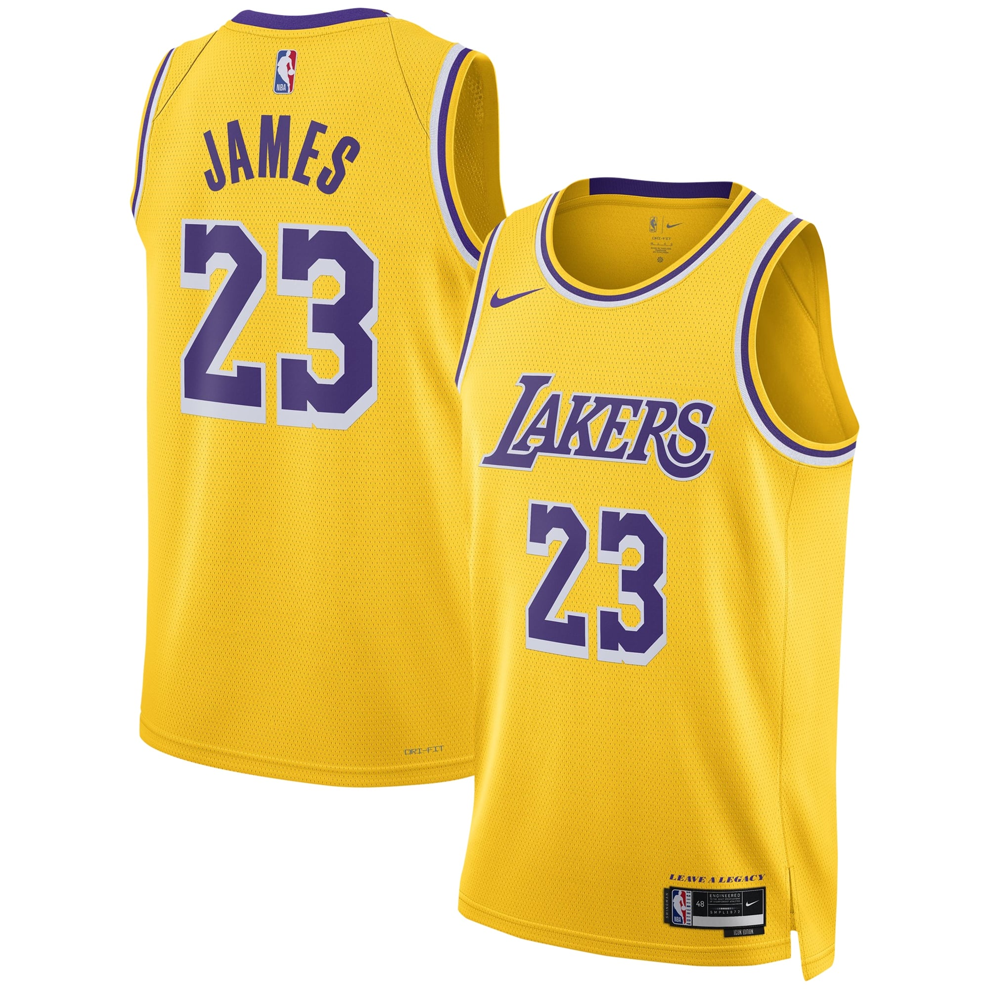 LeBron James Los Angeles Lakers Unisex Swingman Jersey - Association Edition - Gold - Image 2