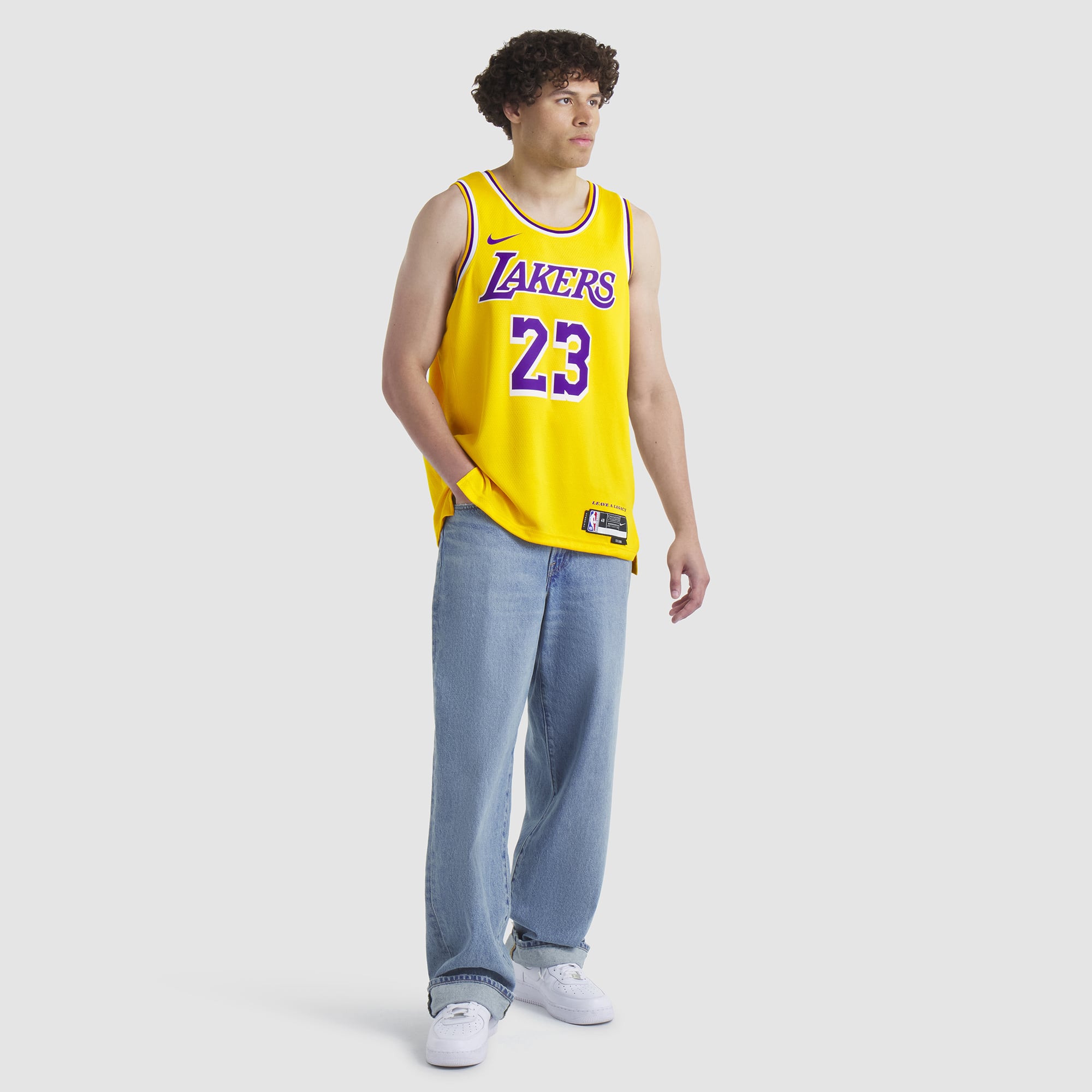 LeBron James Los Angeles Lakers Unisex Swingman Jersey - Association Edition - Gold - Image 8