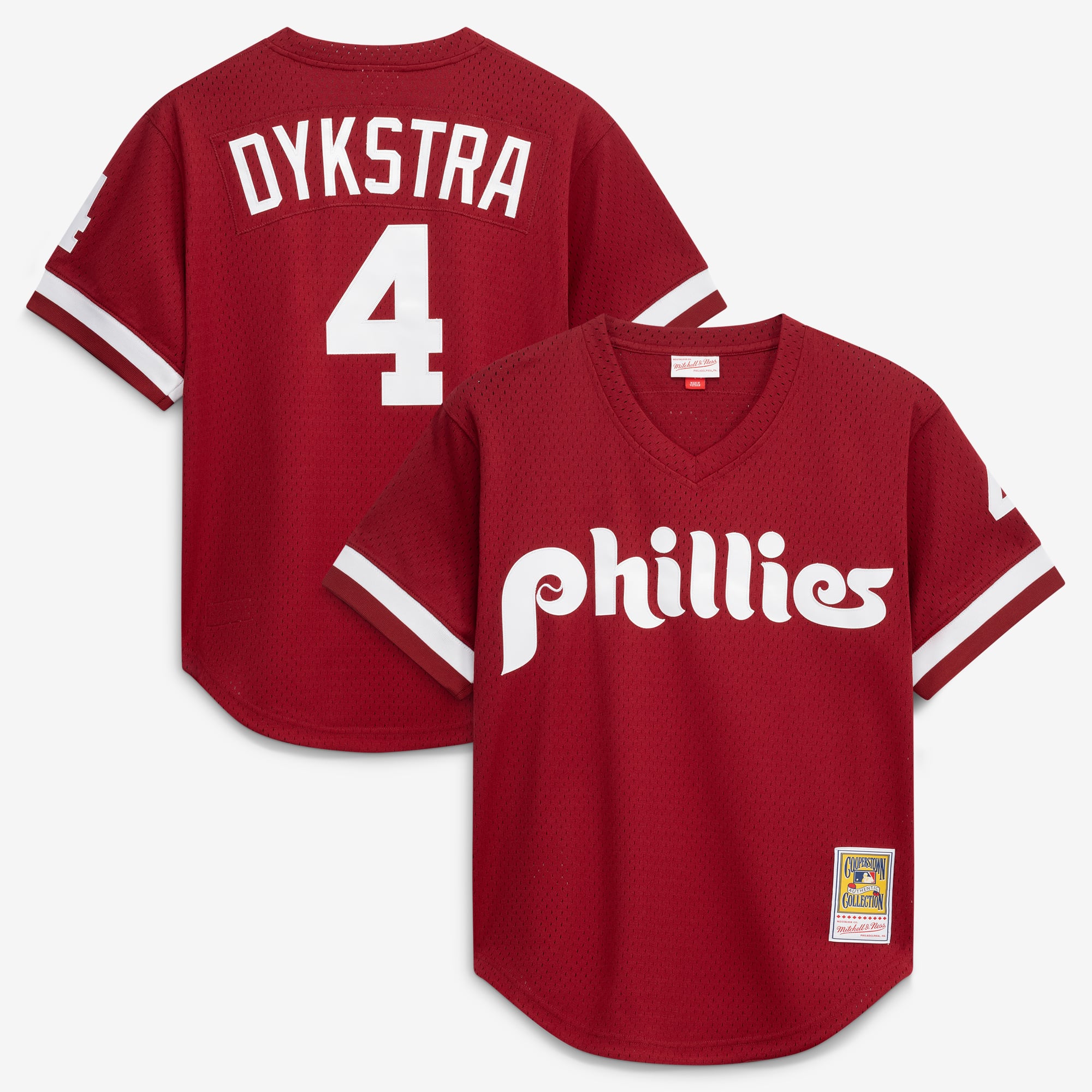 Lenny Dykstra Philadelphia Phillies Batting Practice Jersey - Scarlet - Image 2