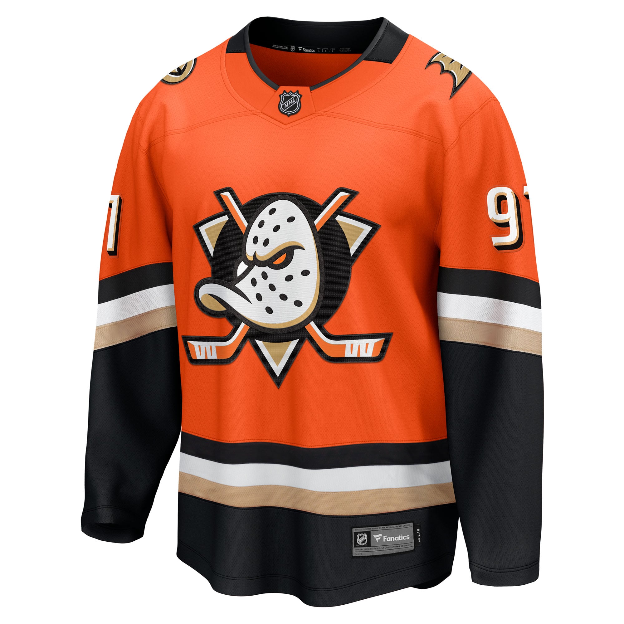 Leo Carlsson Anaheim Ducks Home Breakaway Jersey - Orange - Image 3