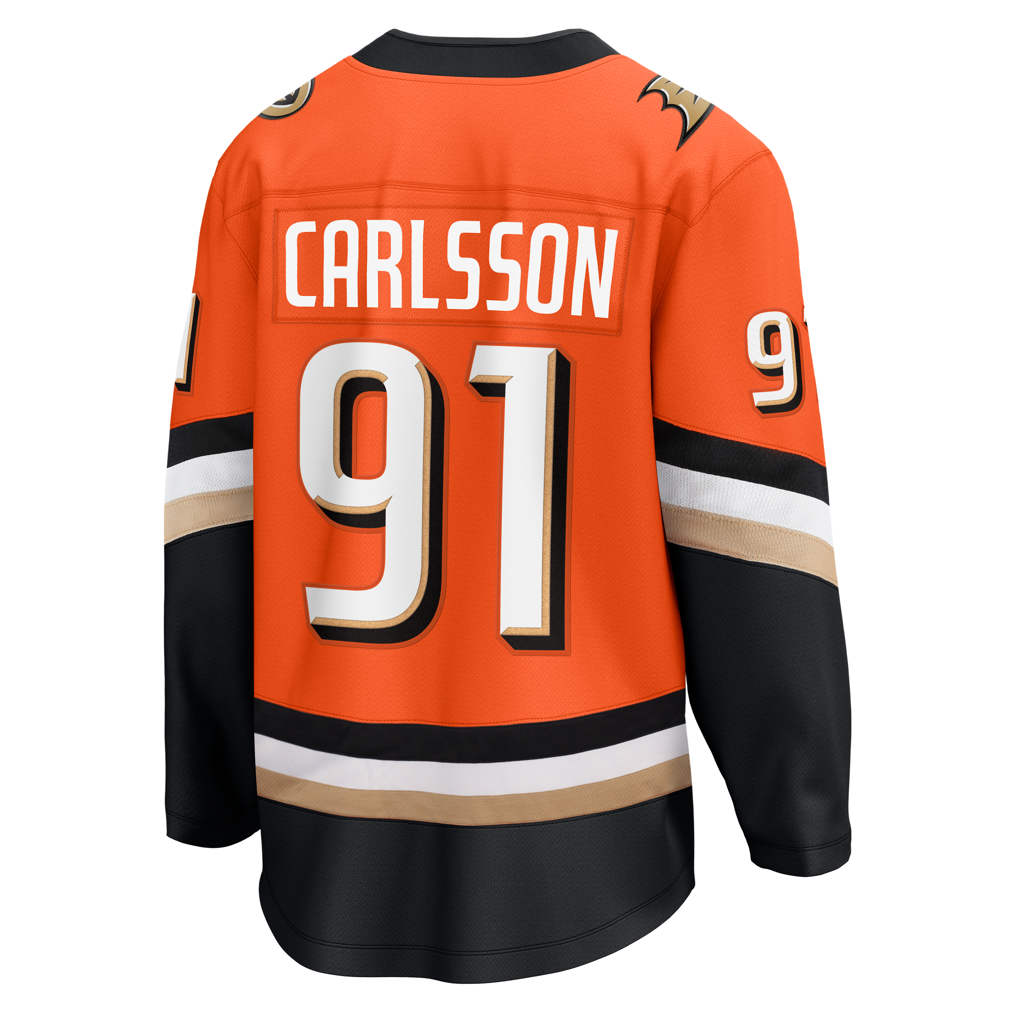 Leo Carlsson Anaheim Ducks Home Breakaway Jersey - Orange - Image 4