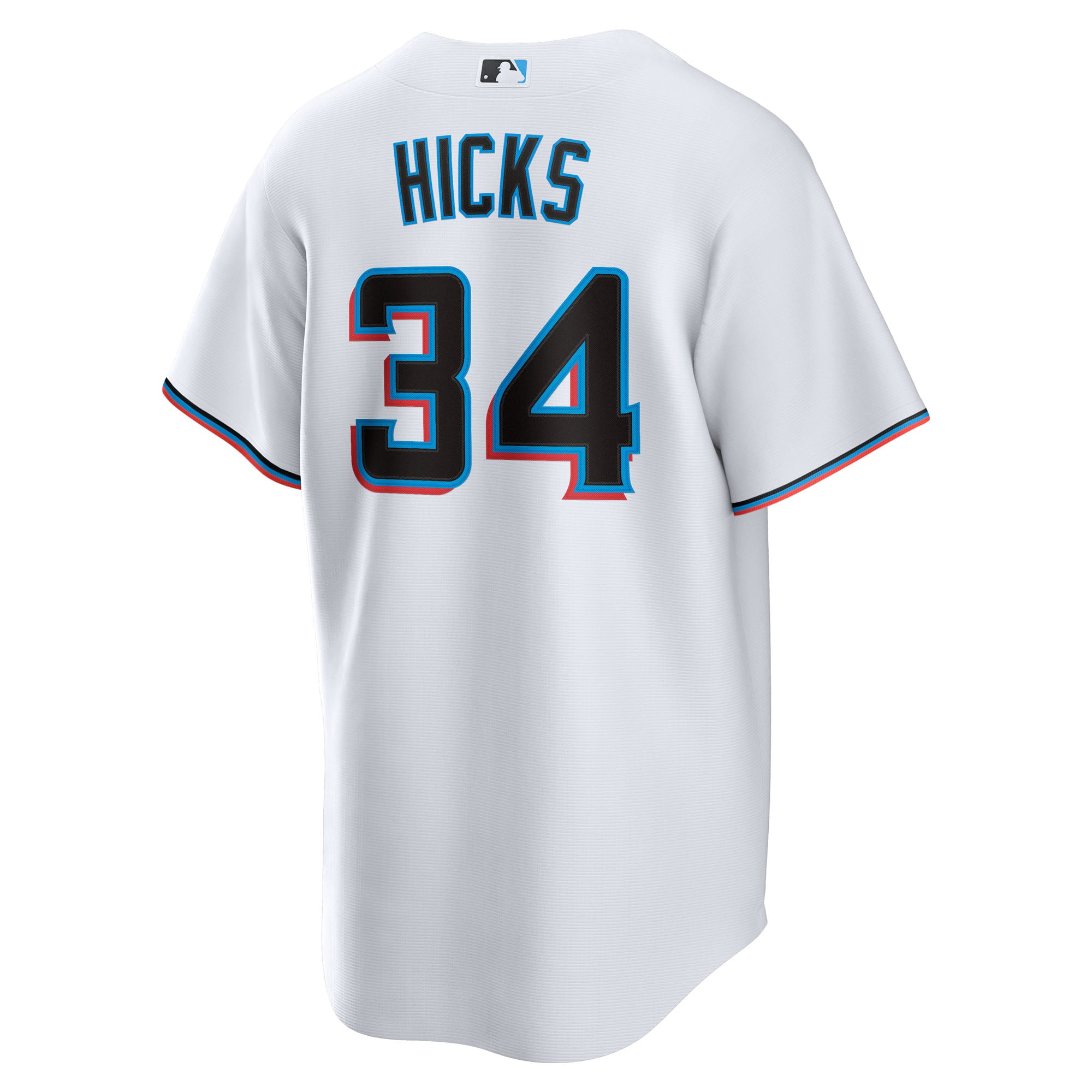 Liam Hicks Miami Marlins Home Jersey - White - Image 4