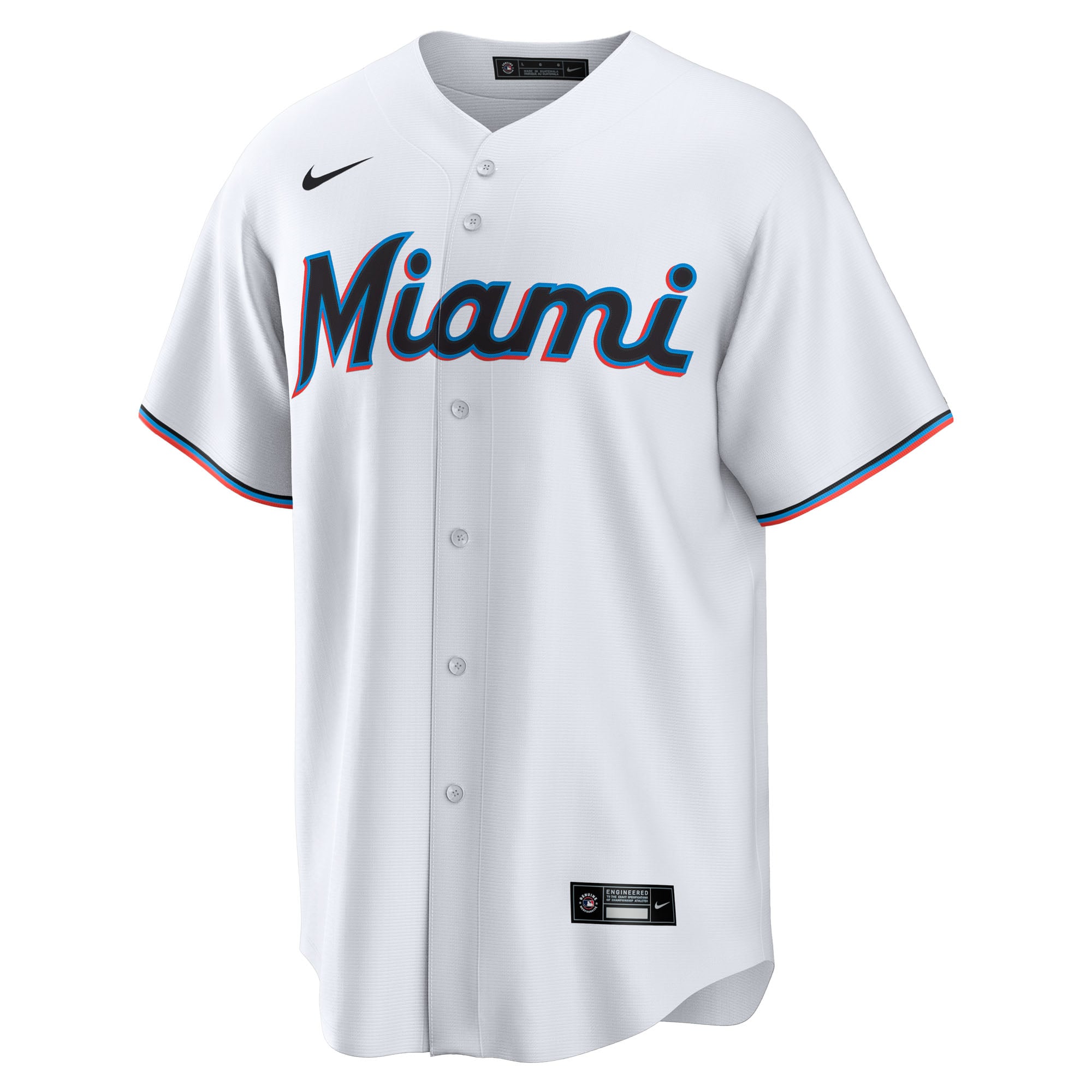 Liam Hicks Miami Marlins Home Jersey - White - Image 3
