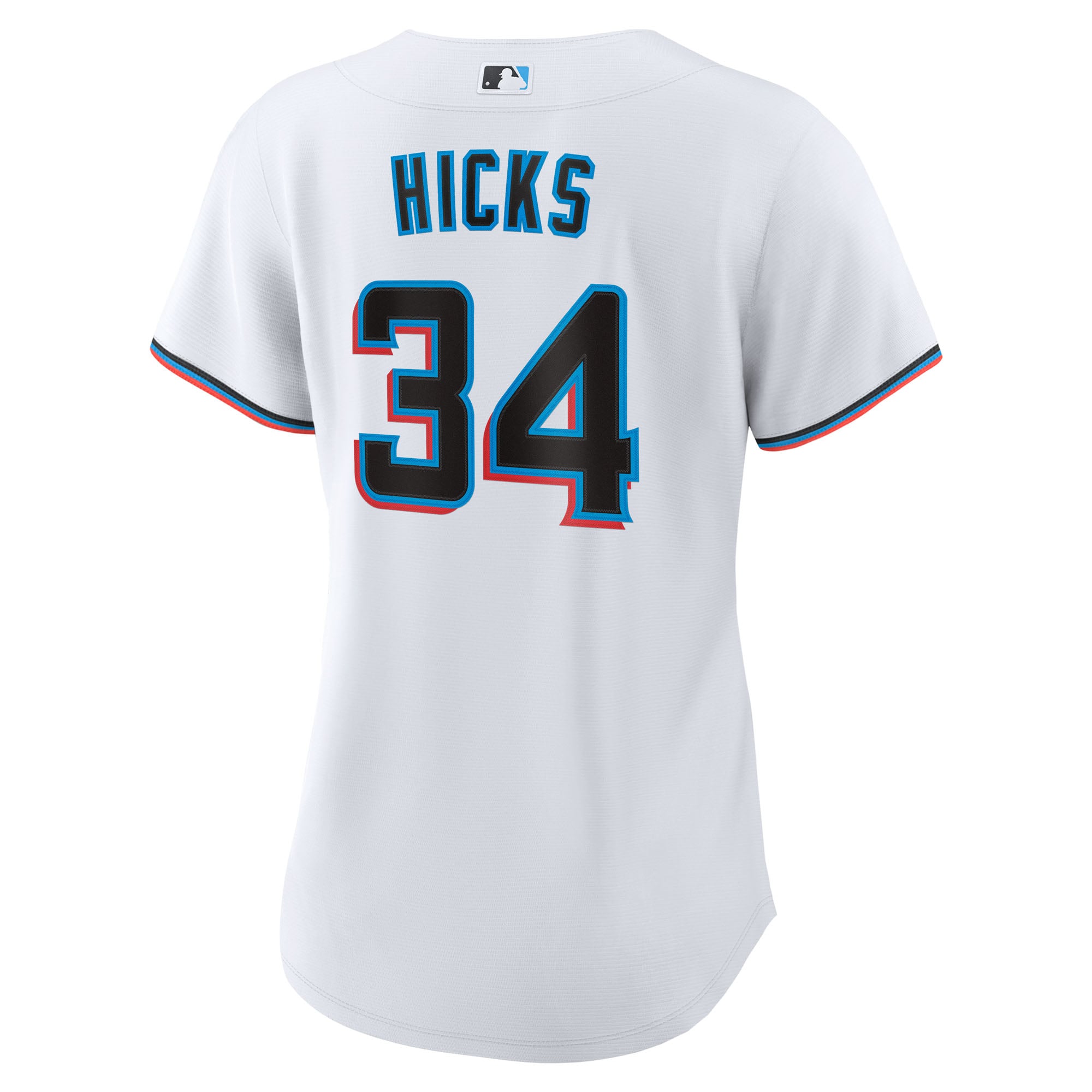 Liam Hicks Miami Marlins Women's Home Jersey - White - Image 4