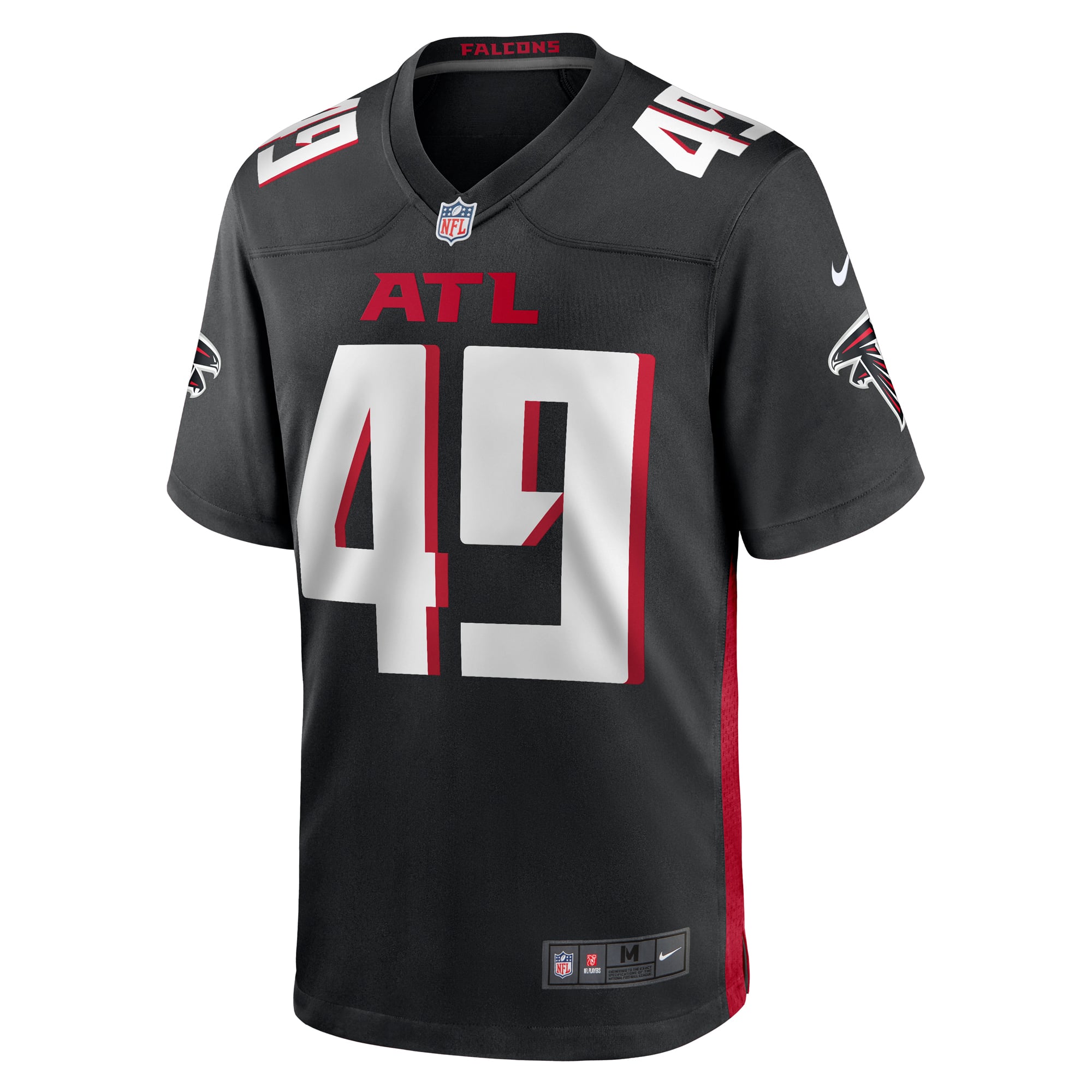 Liam McCullough Atlanta Falcons Team Game Jersey - Black - Image 3