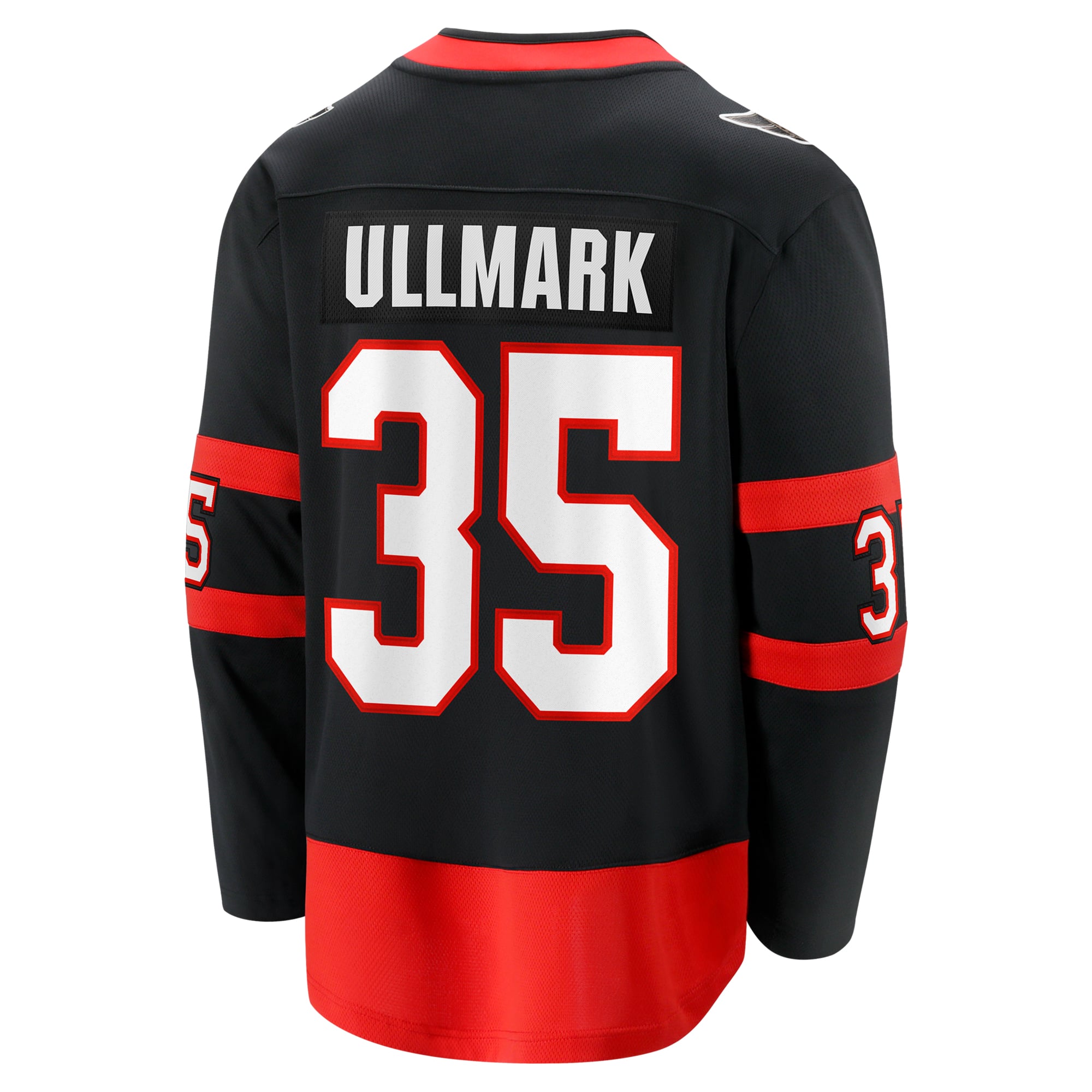 Linus Ullmark Ottawa Senators Home Premier Breakaway Player Jersey - Black - Image 4