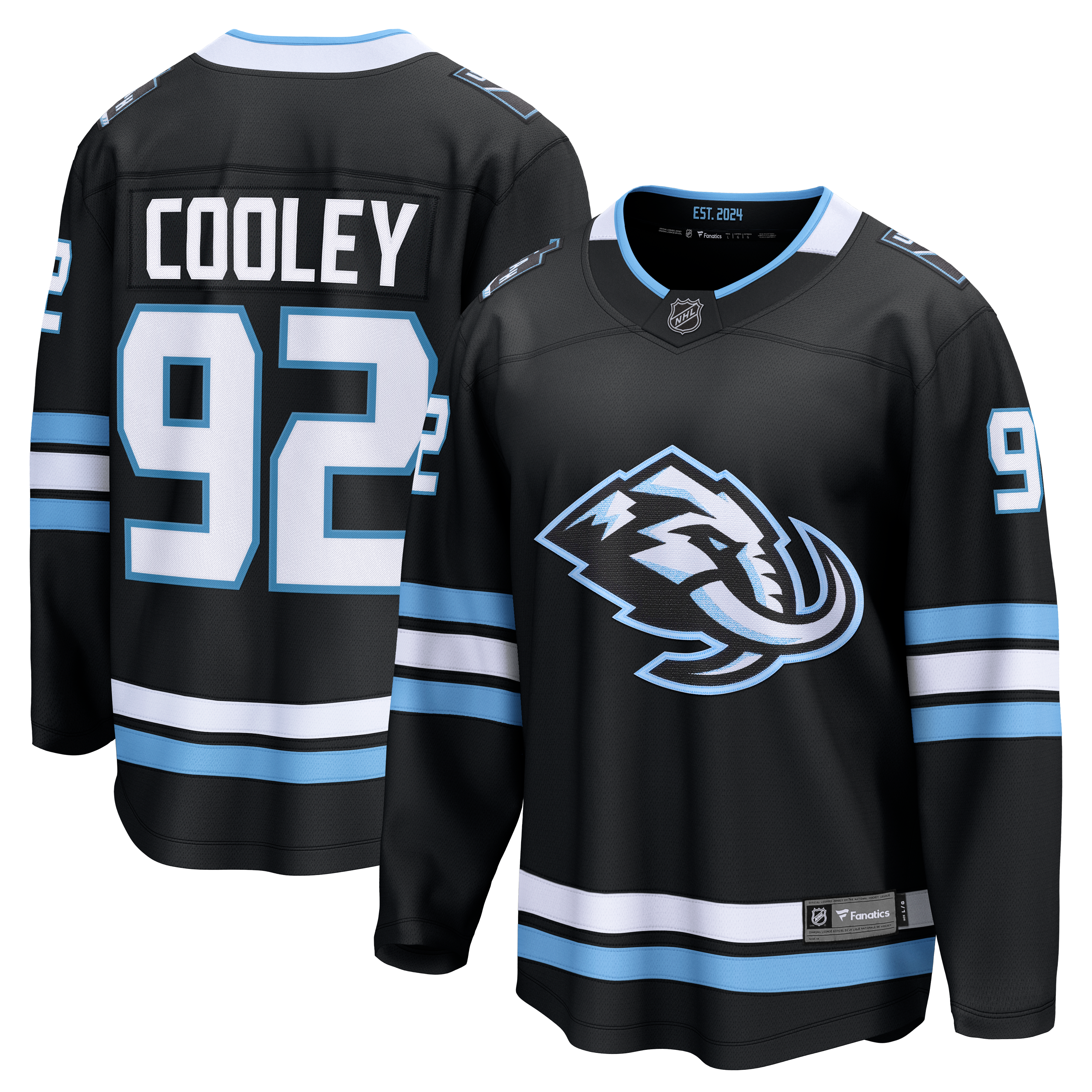 Logan Cooley Utah Mammoth Home Breakaway Jersey - Black - Image 2