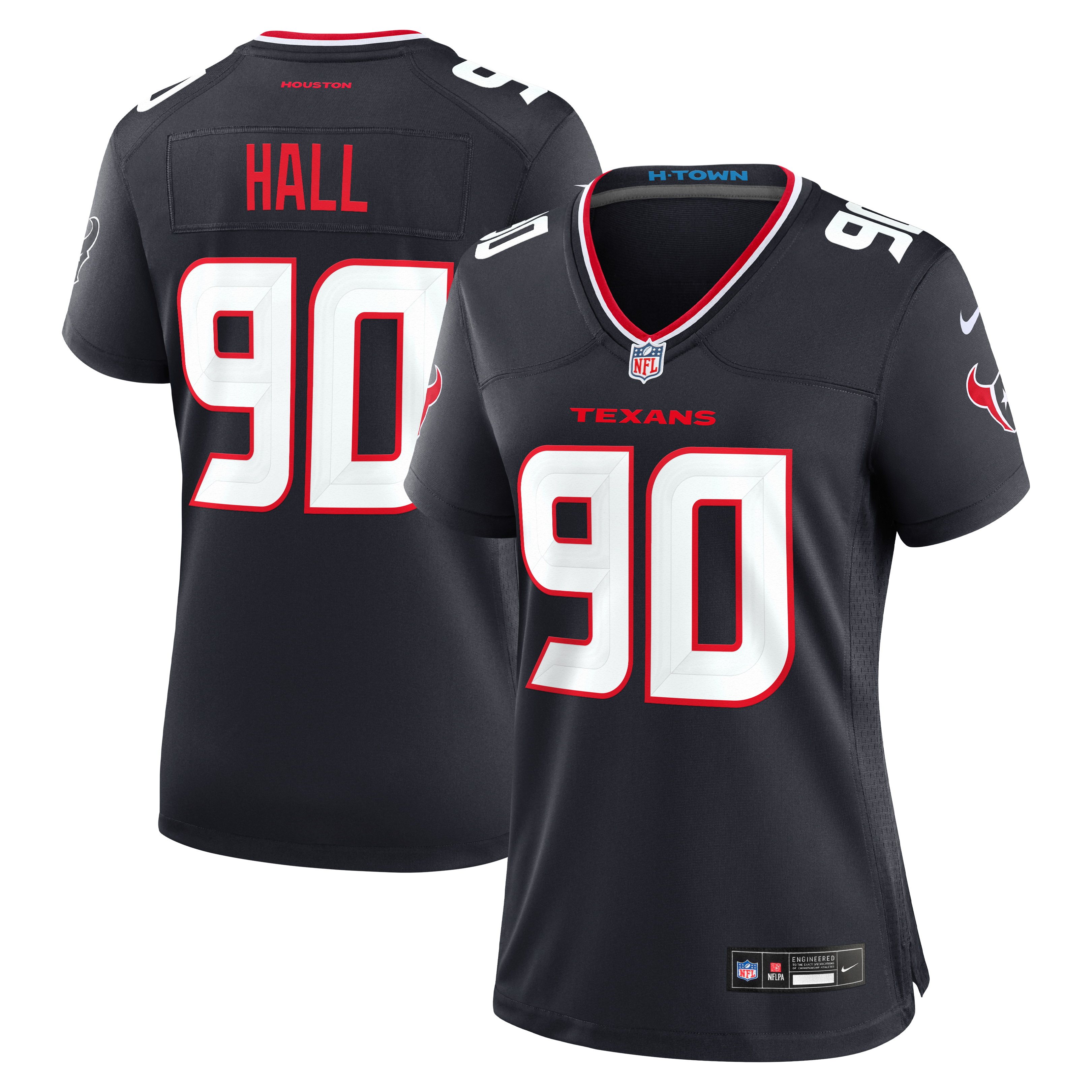 Logan Hall Houston Texans Women's Team Game Jersey - Navy