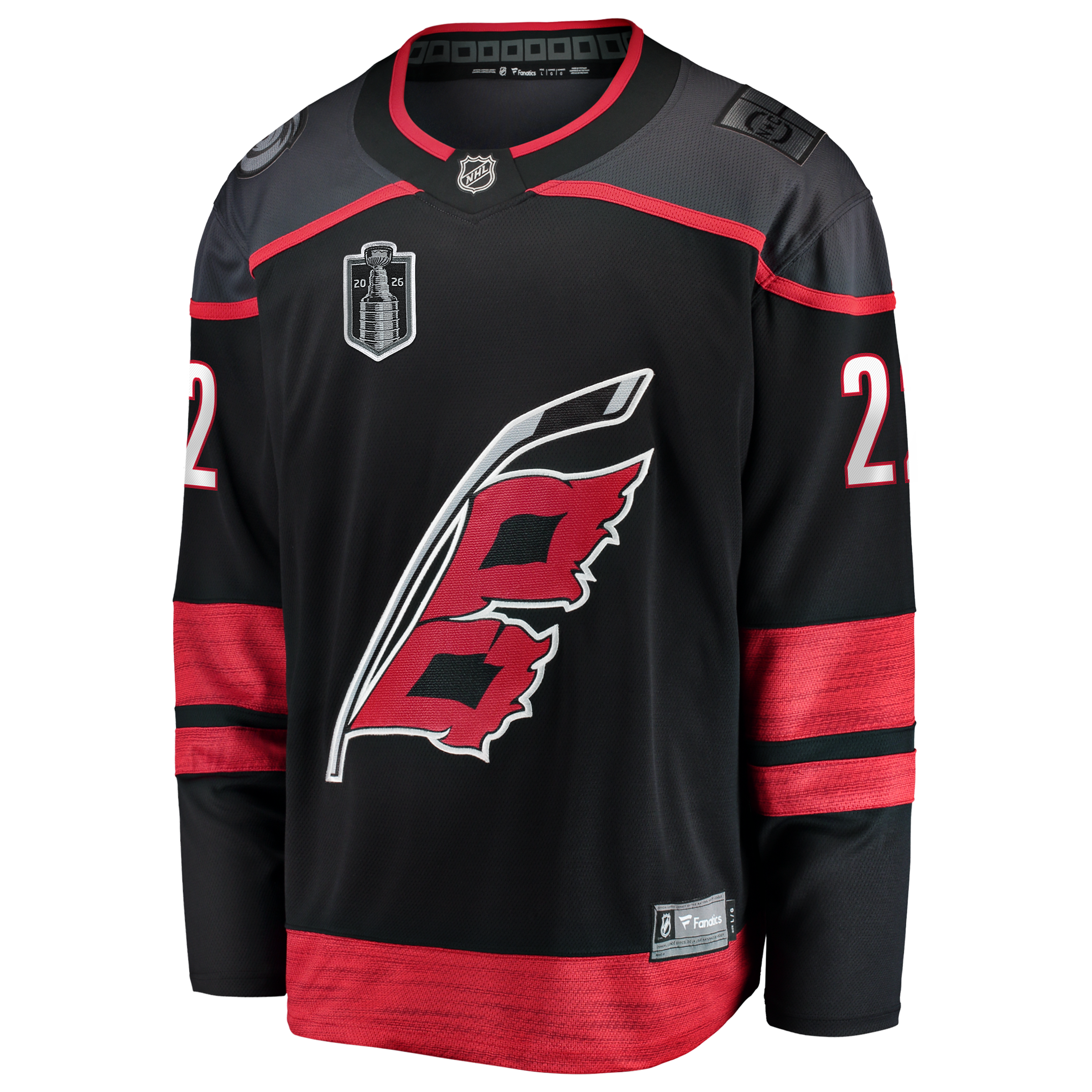 Logan Stankoven Carolina Hurricanes 2026 Stanley Cup Final Home Breakaway Jersey - Black - Image 3
