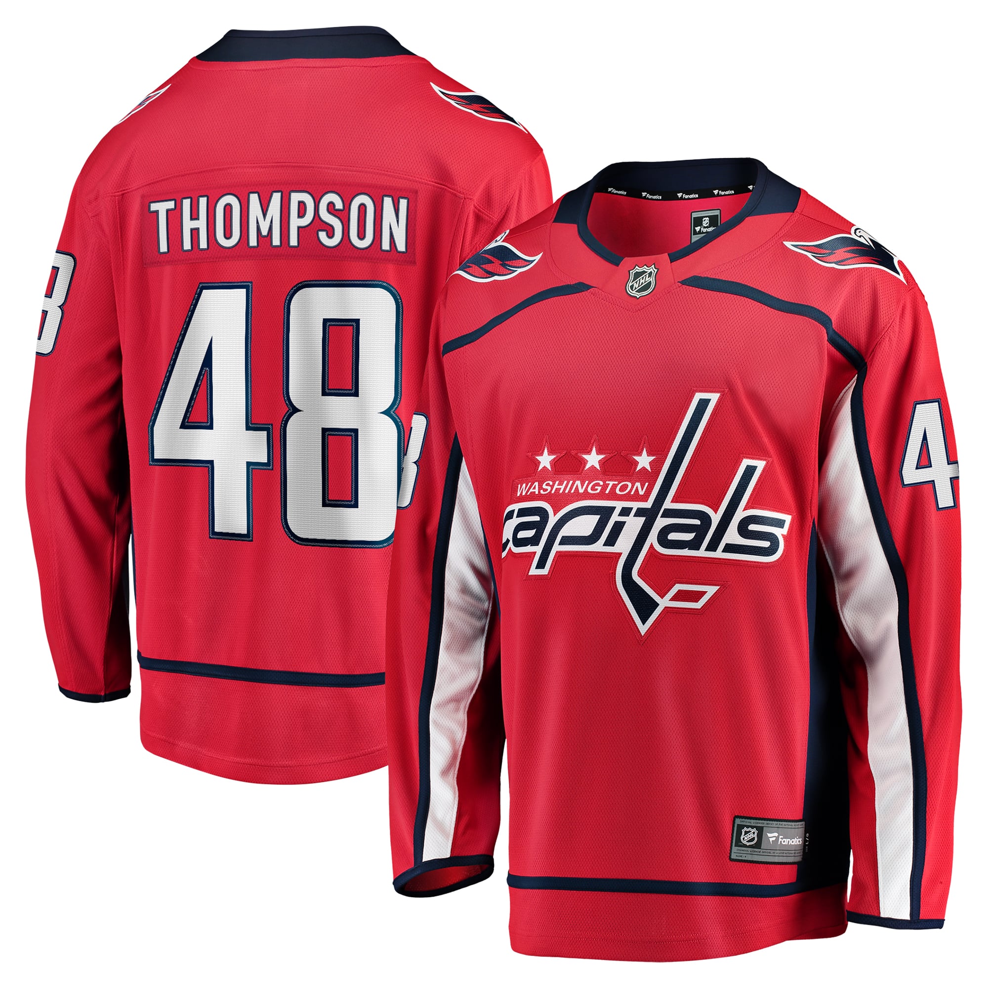 Logan Thompson Washington Capitals Home Premier Breakaway Player Jersey - Red - Image 2